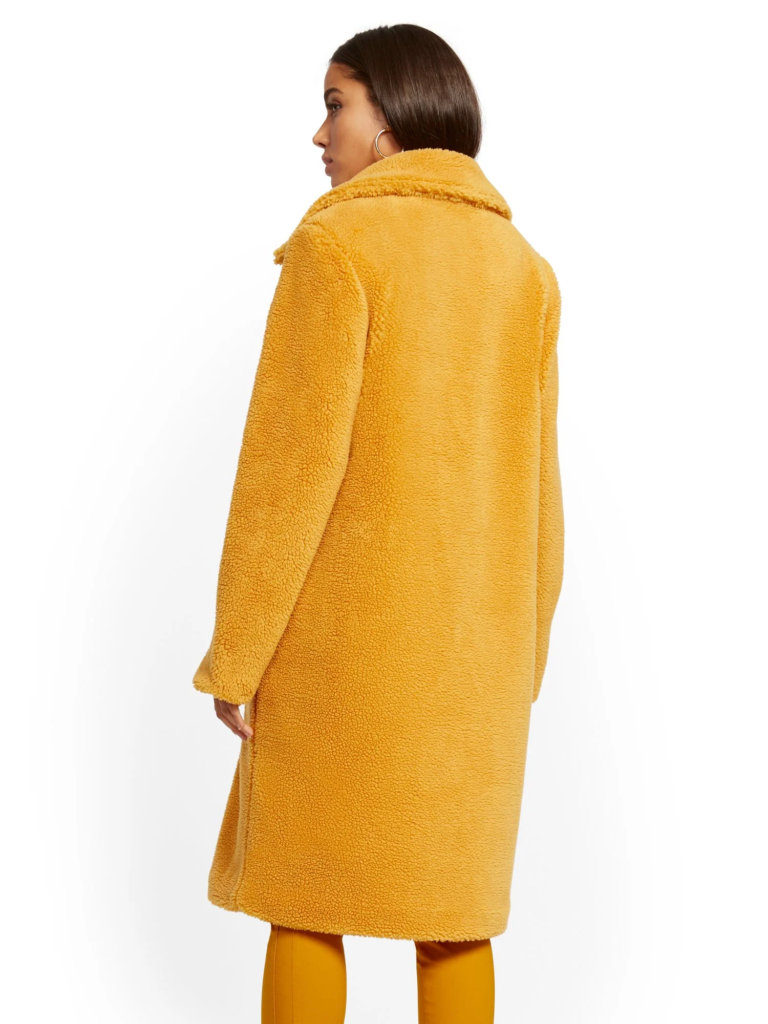 Long Teddy Faux-Fur Coat - Image 3