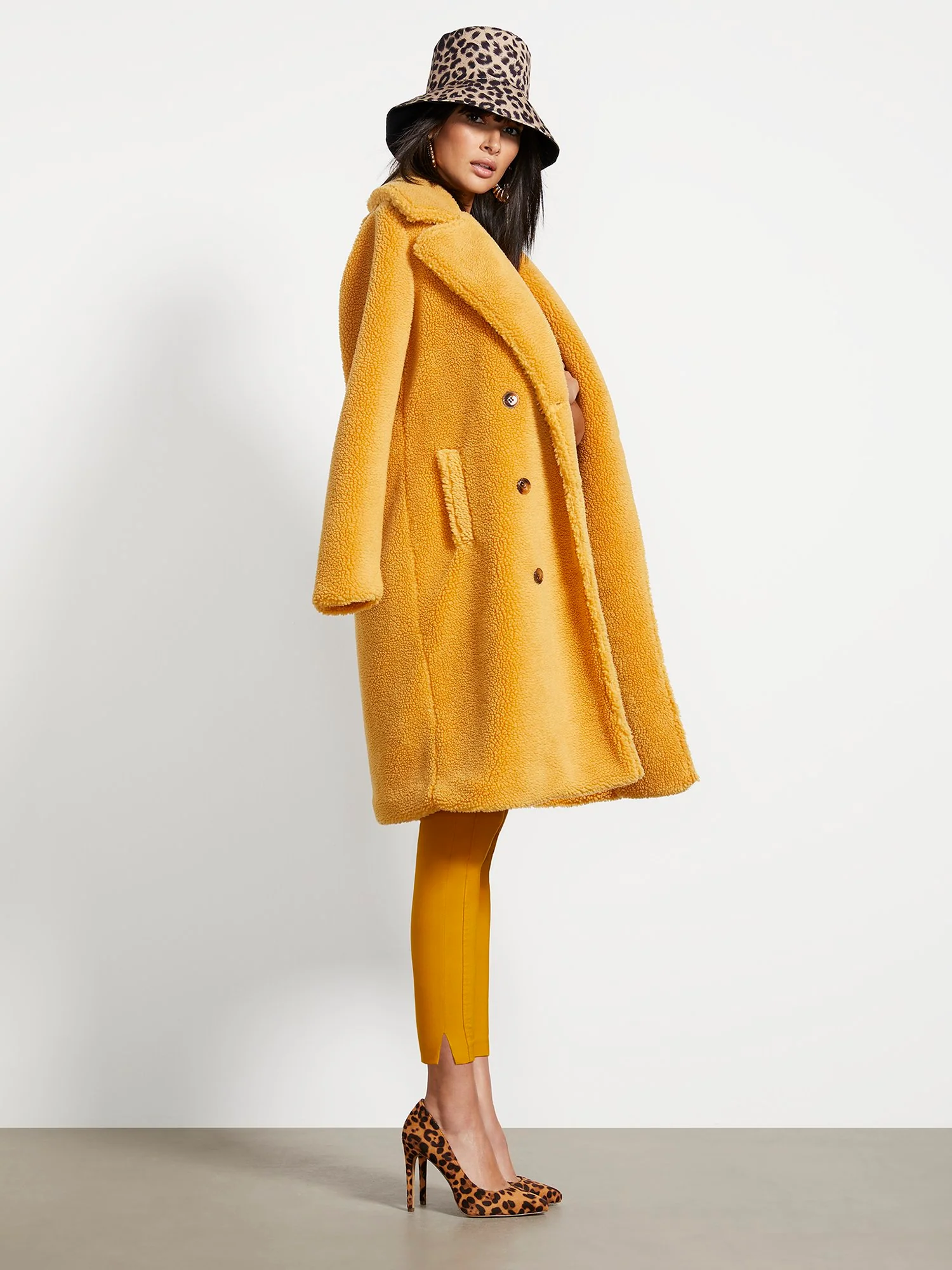 Long Teddy Faux-Fur Coat - Image 4