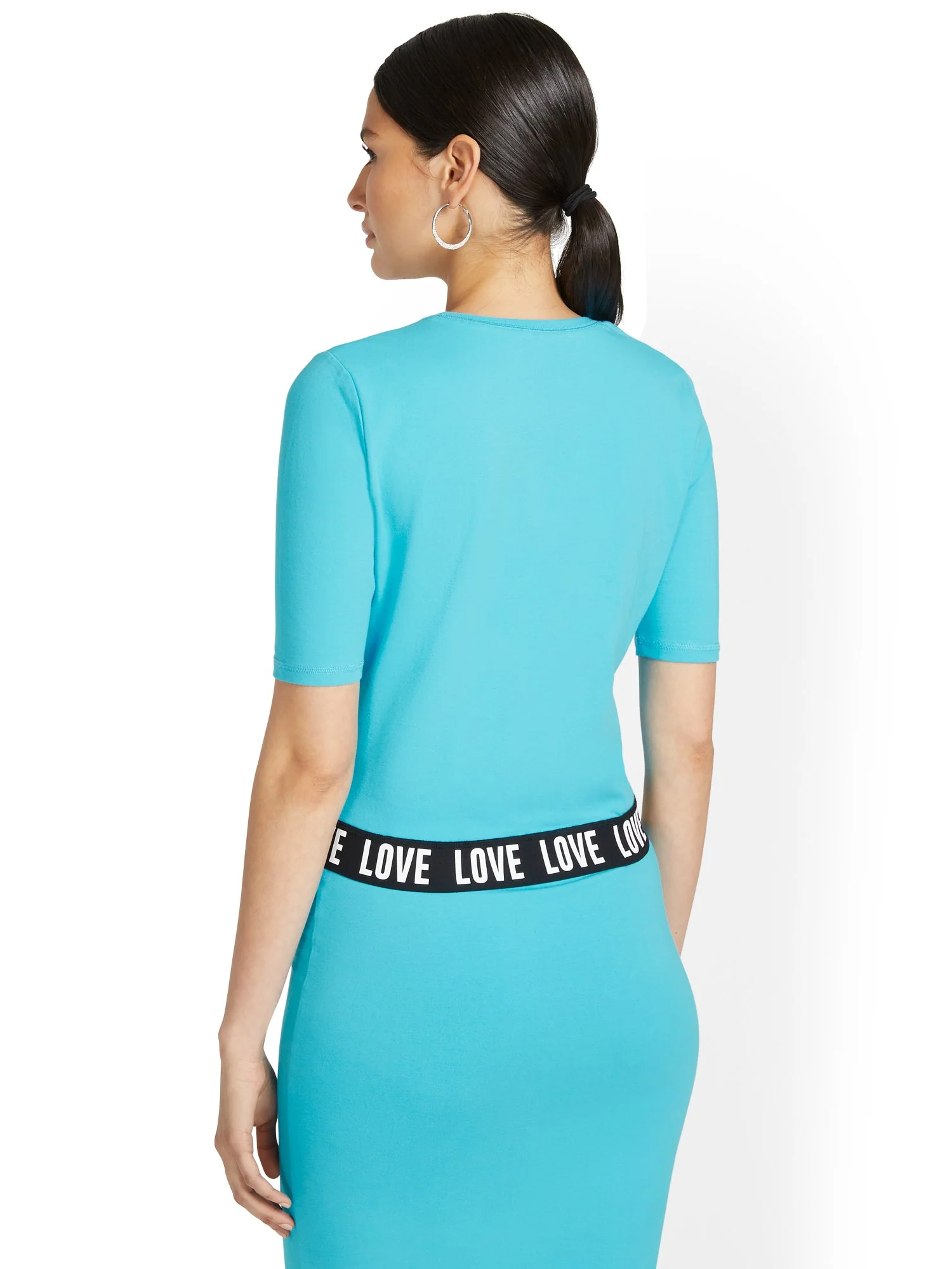 Love-Print Short-Sleeve Top - Everyday Collection - Image 3