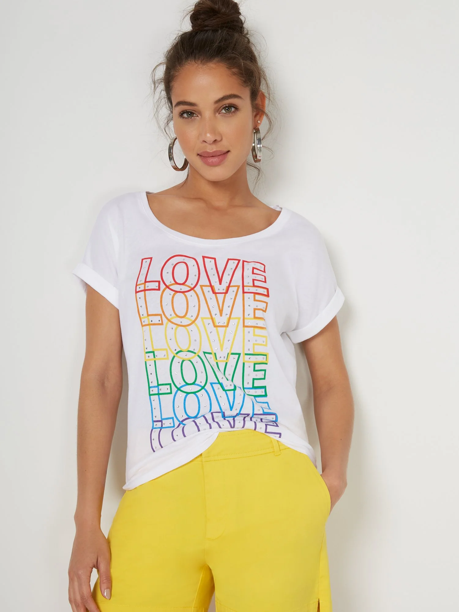 Love Rhinestone Graphic Tee