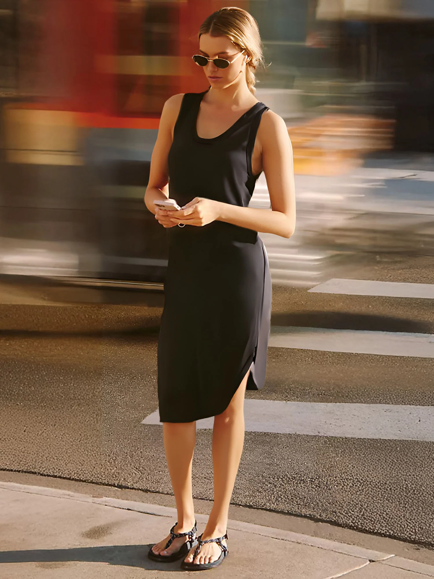 Estella Sleeveless Scoop Neck Modal Knit Midi Dress - Image 7