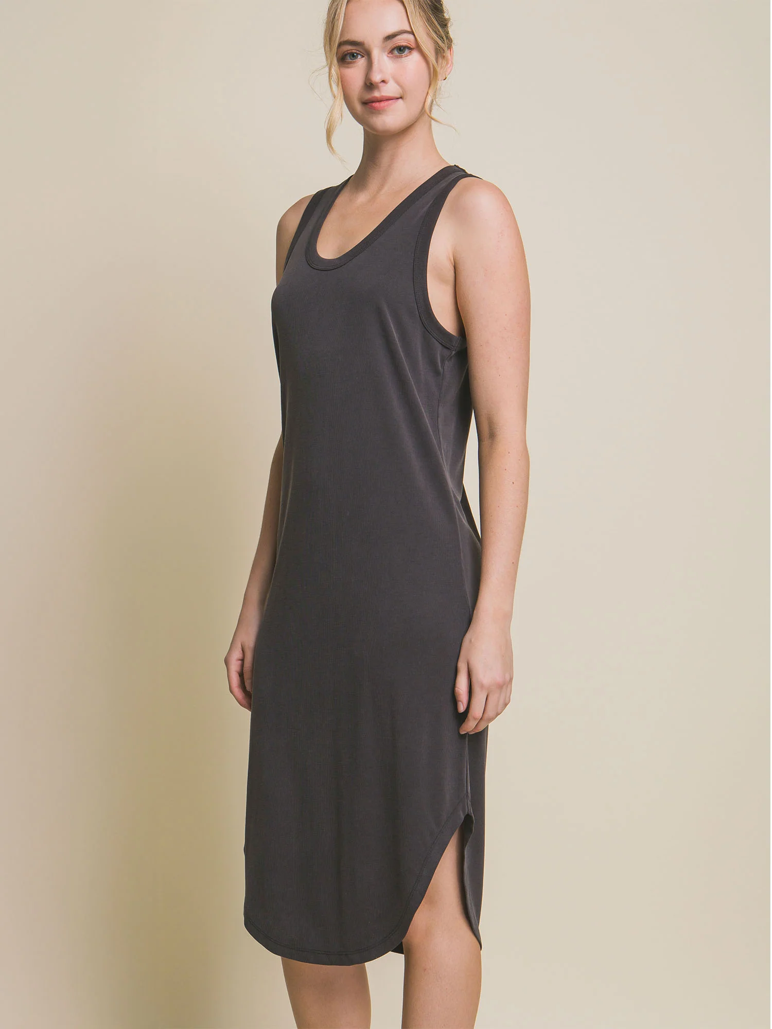 Estella Sleeveless Scoop Neck Modal Knit Midi Dress - Image 9