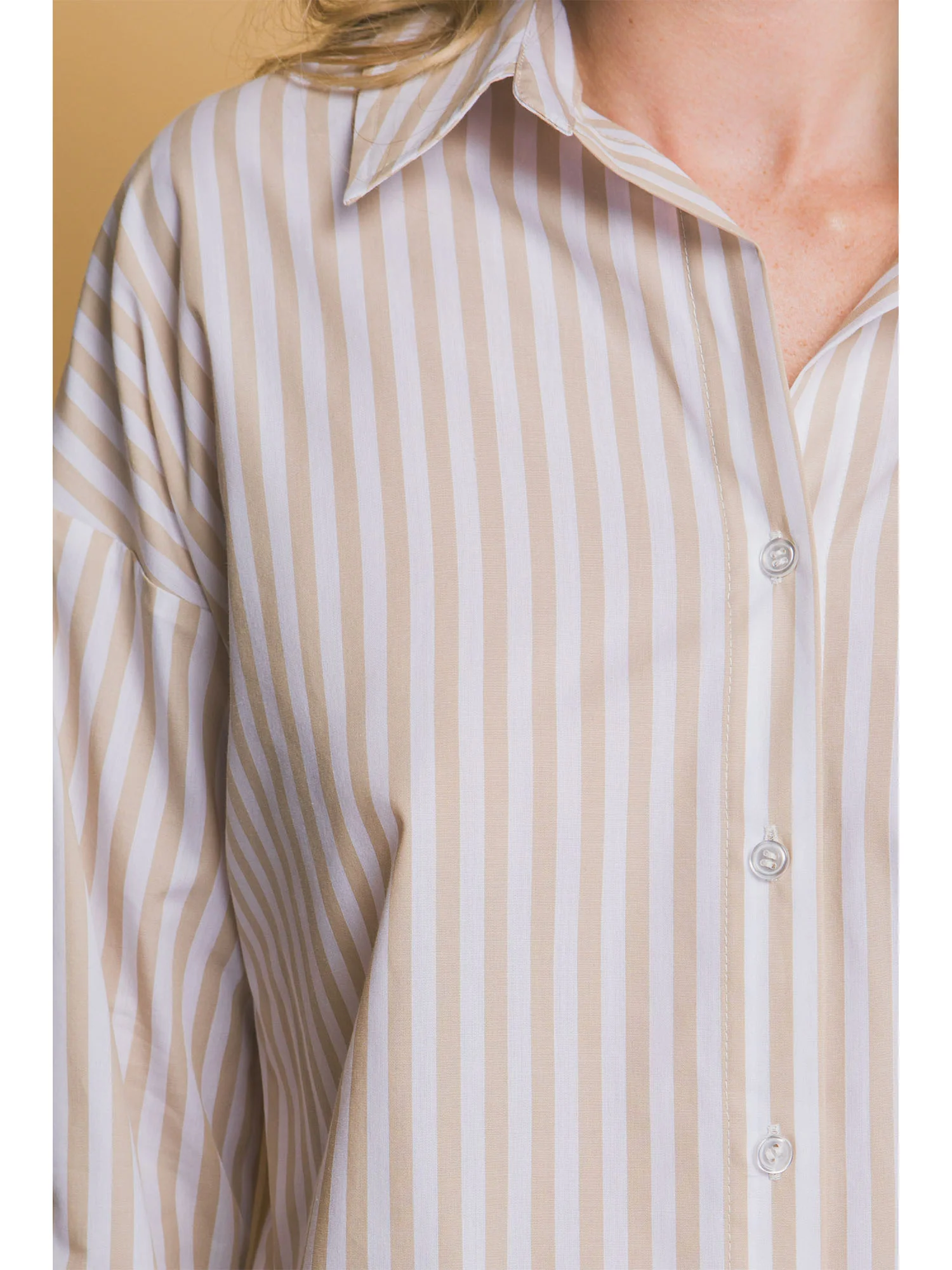 Stretch Cotton Striped Button Down Shirt - Image 6