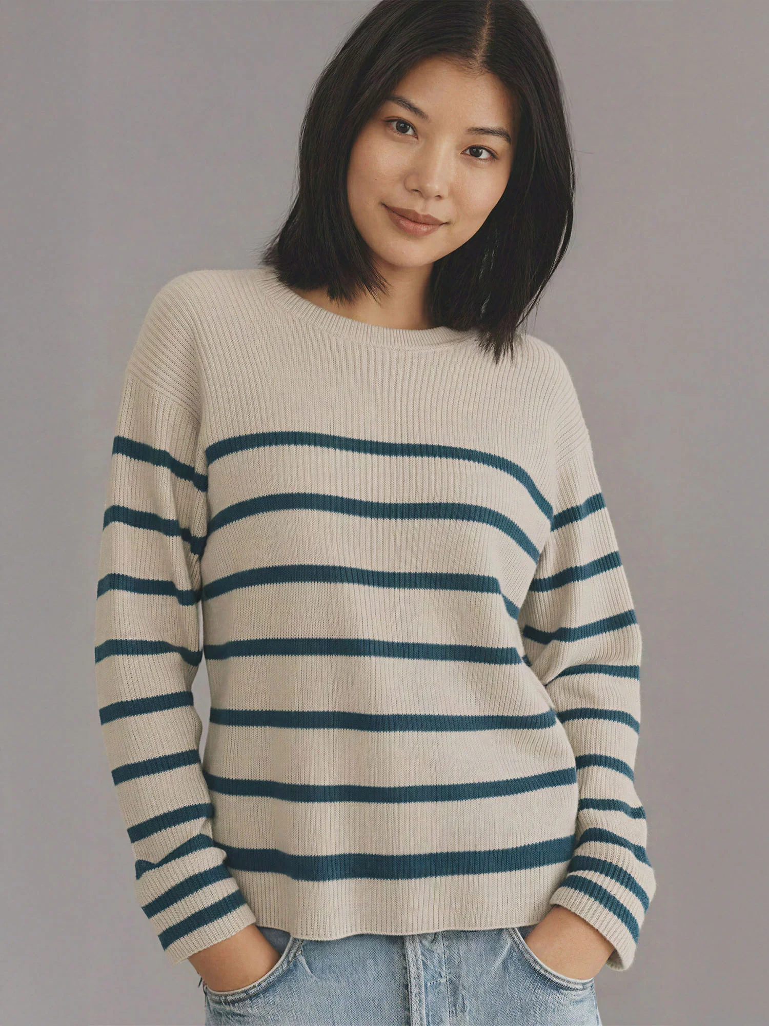 Bell Sleeve Stripe Sweater - Image 6