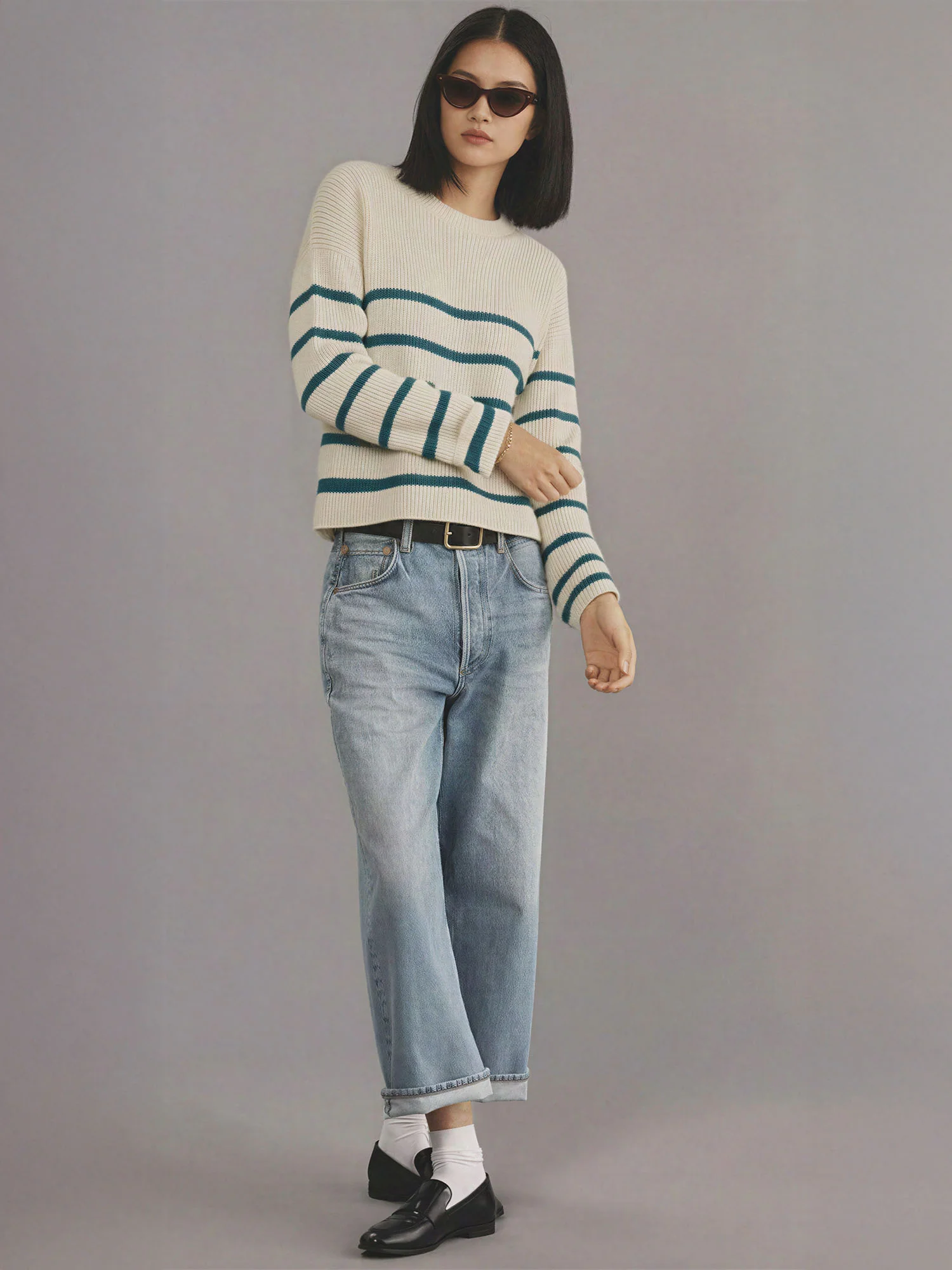 Bell Sleeve Stripe Sweater - Image 8