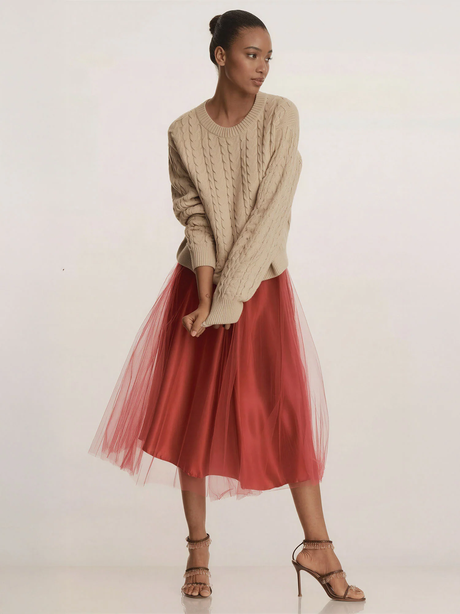 Cable Knit Crewneck Pullover Sweater - Image 13