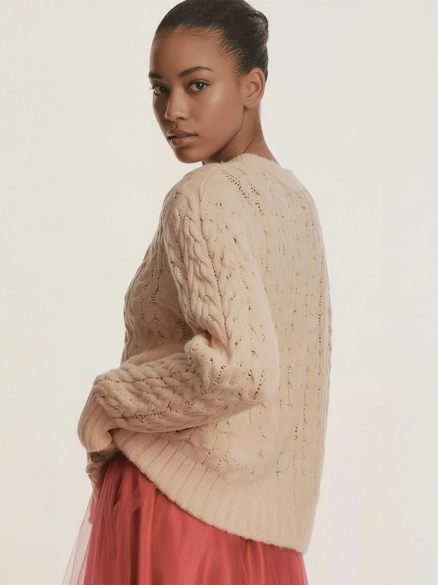 Cable Knit Crewneck Pullover Sweater - Image 14