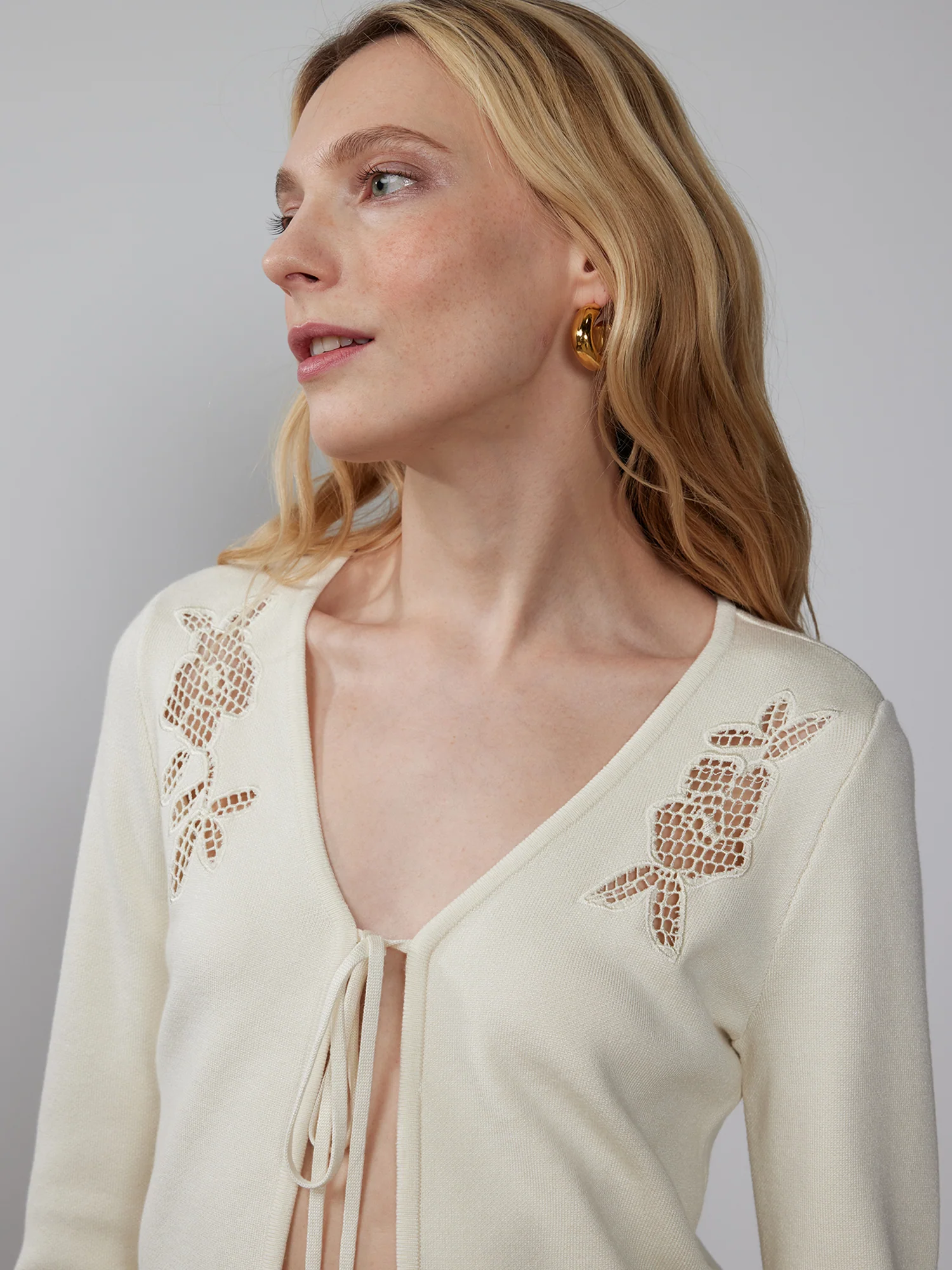 Lace Embroidery Cardigan - Image 4