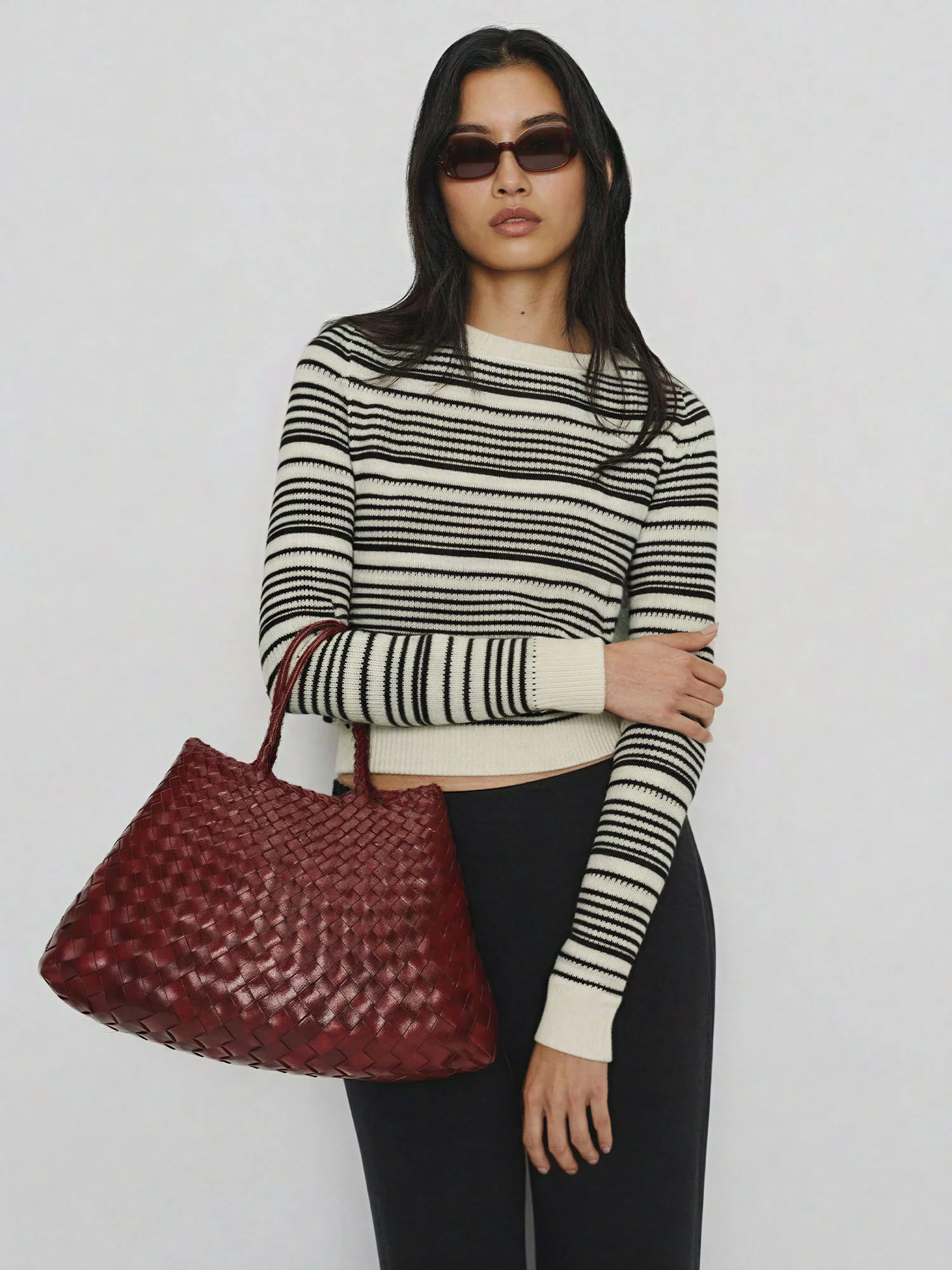 Crew Neck Stripe Sweater