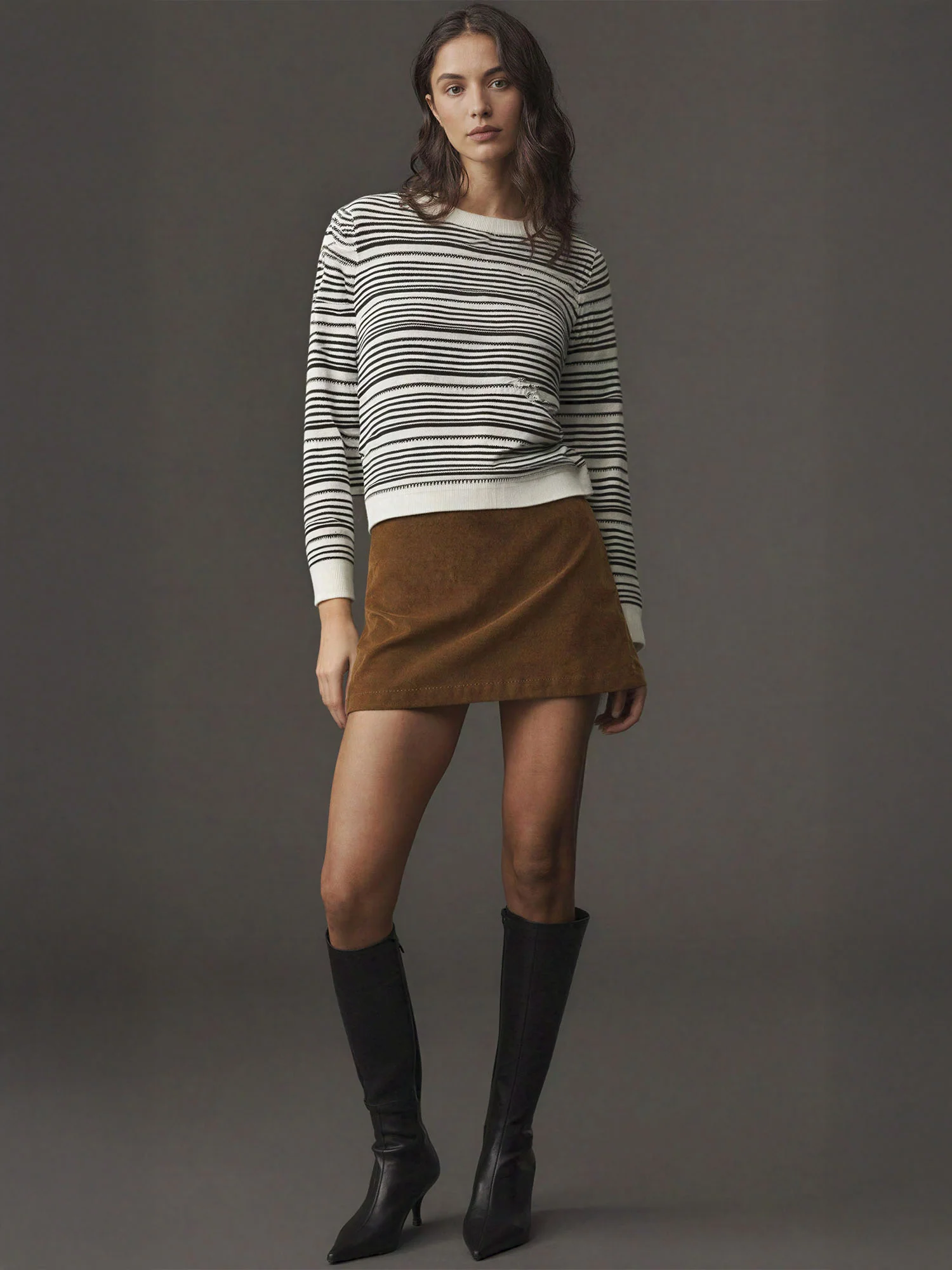 Crew Neck Stripe Sweater - Image 5