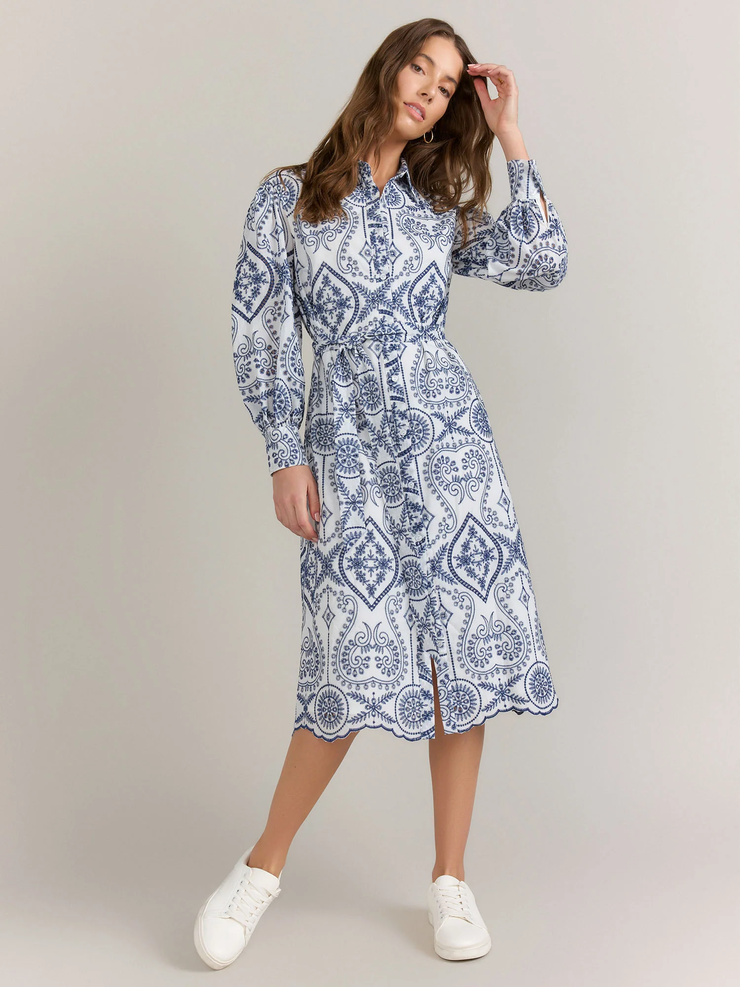Lena Baroque Eyelet Shirt Dress - Brands We Love - Image 2