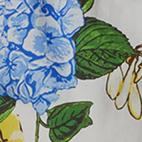 Poet Sleeve Bow Neck Hydrangea Blouse - Image 5
