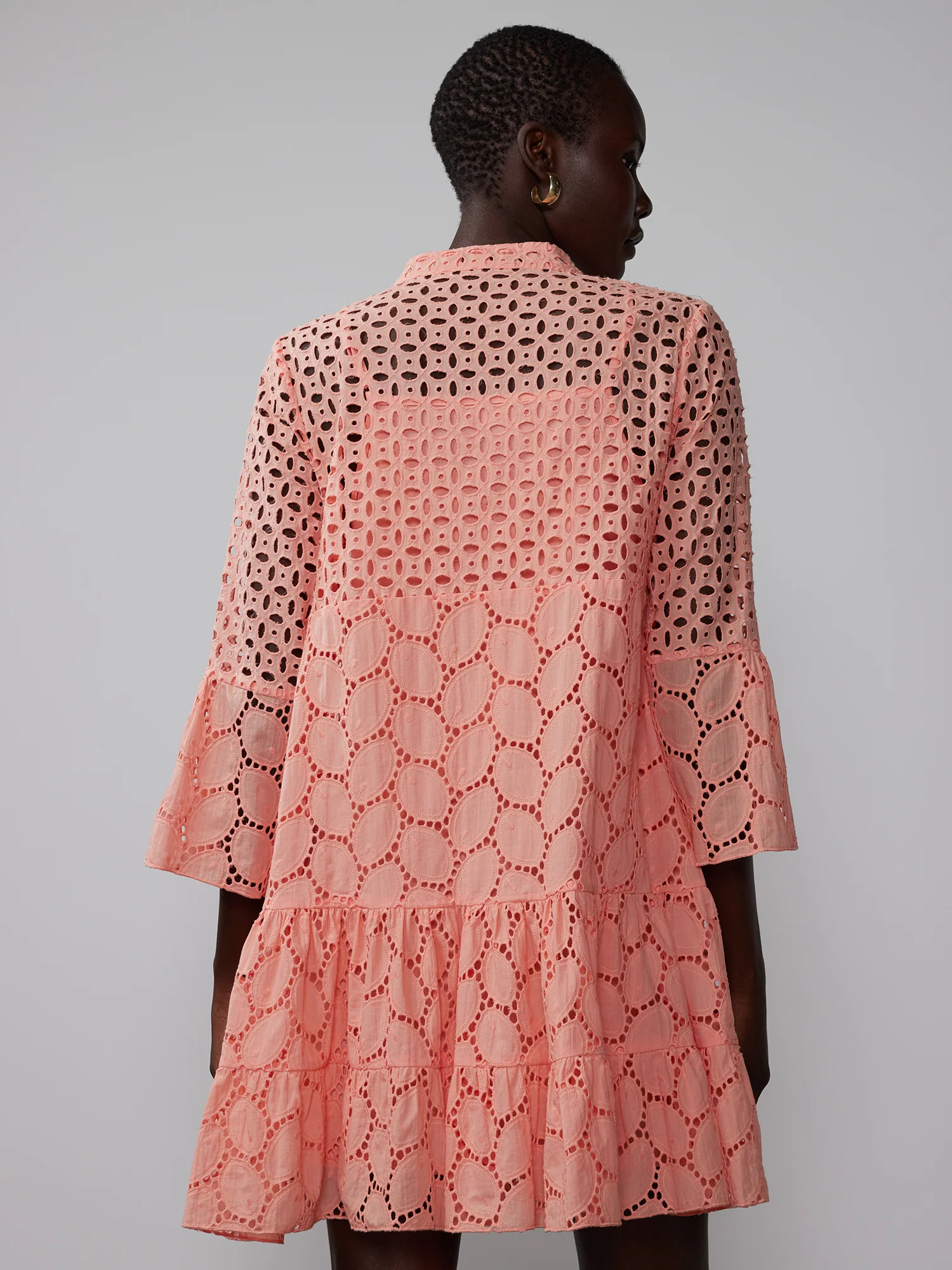 Long Sleeve Drop Waist Swing Dress - Image 3