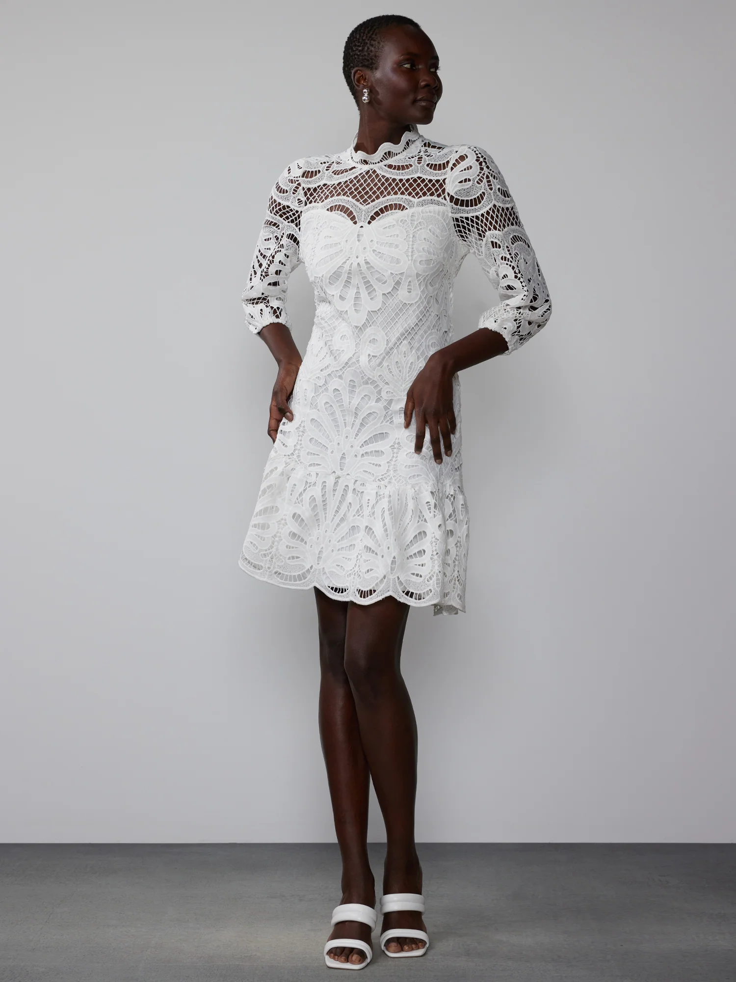 Open Lace Shift Dress - Image 10
