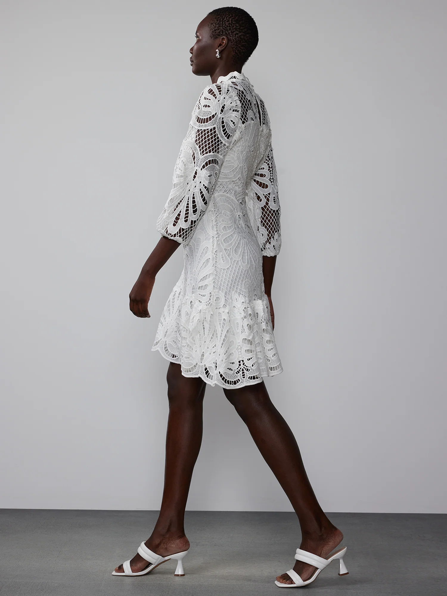 Open Lace Shift Dress - Image 11