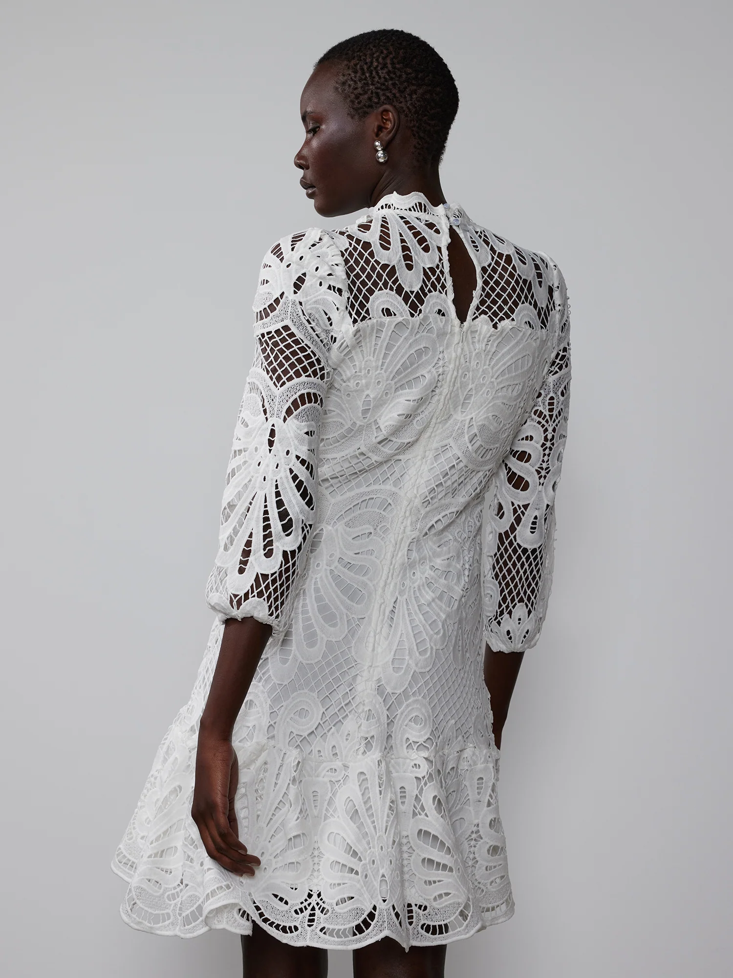 Open Lace Shift Dress - Image 12