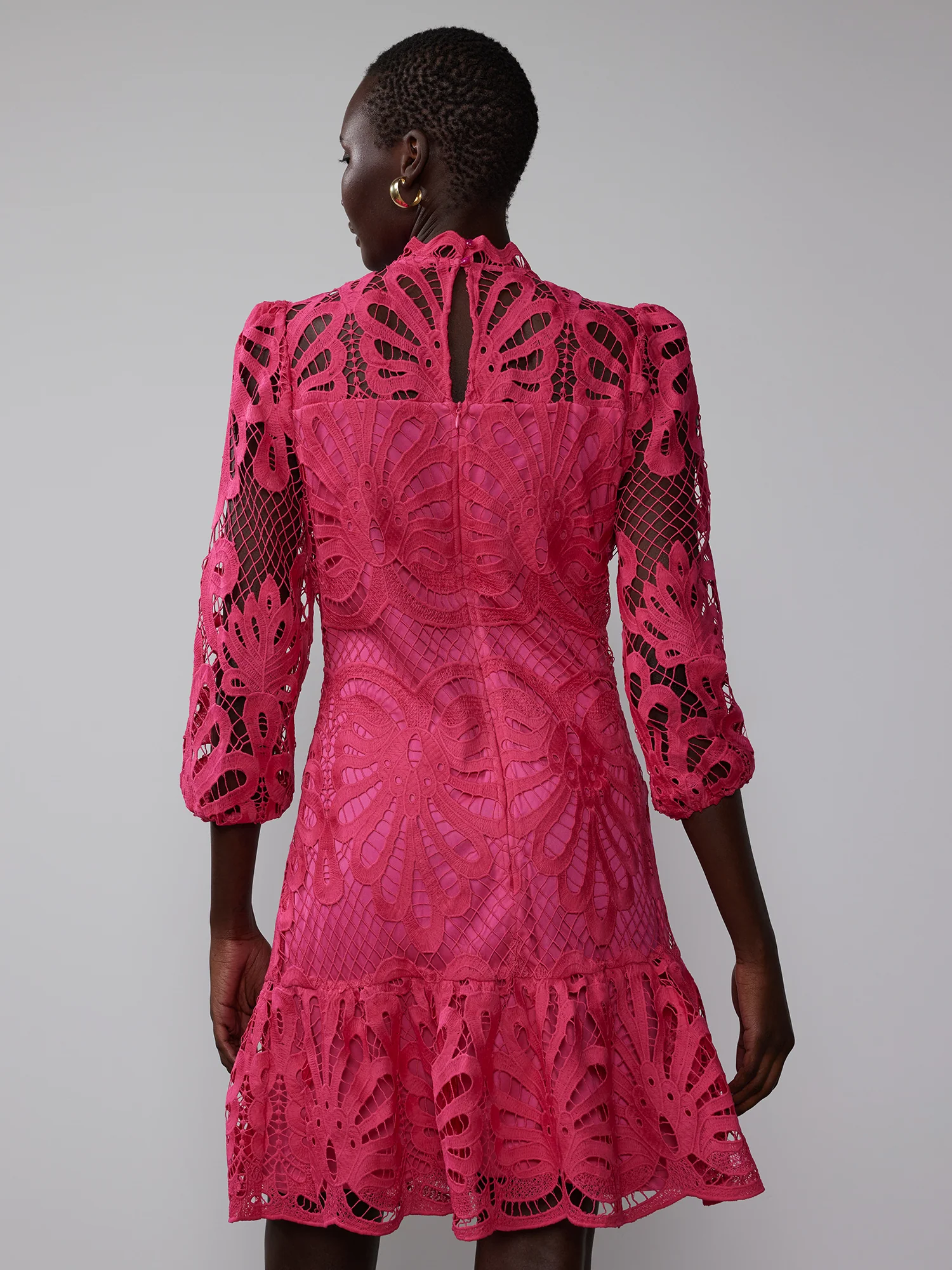 Open Lace Shift Dress - Image 3