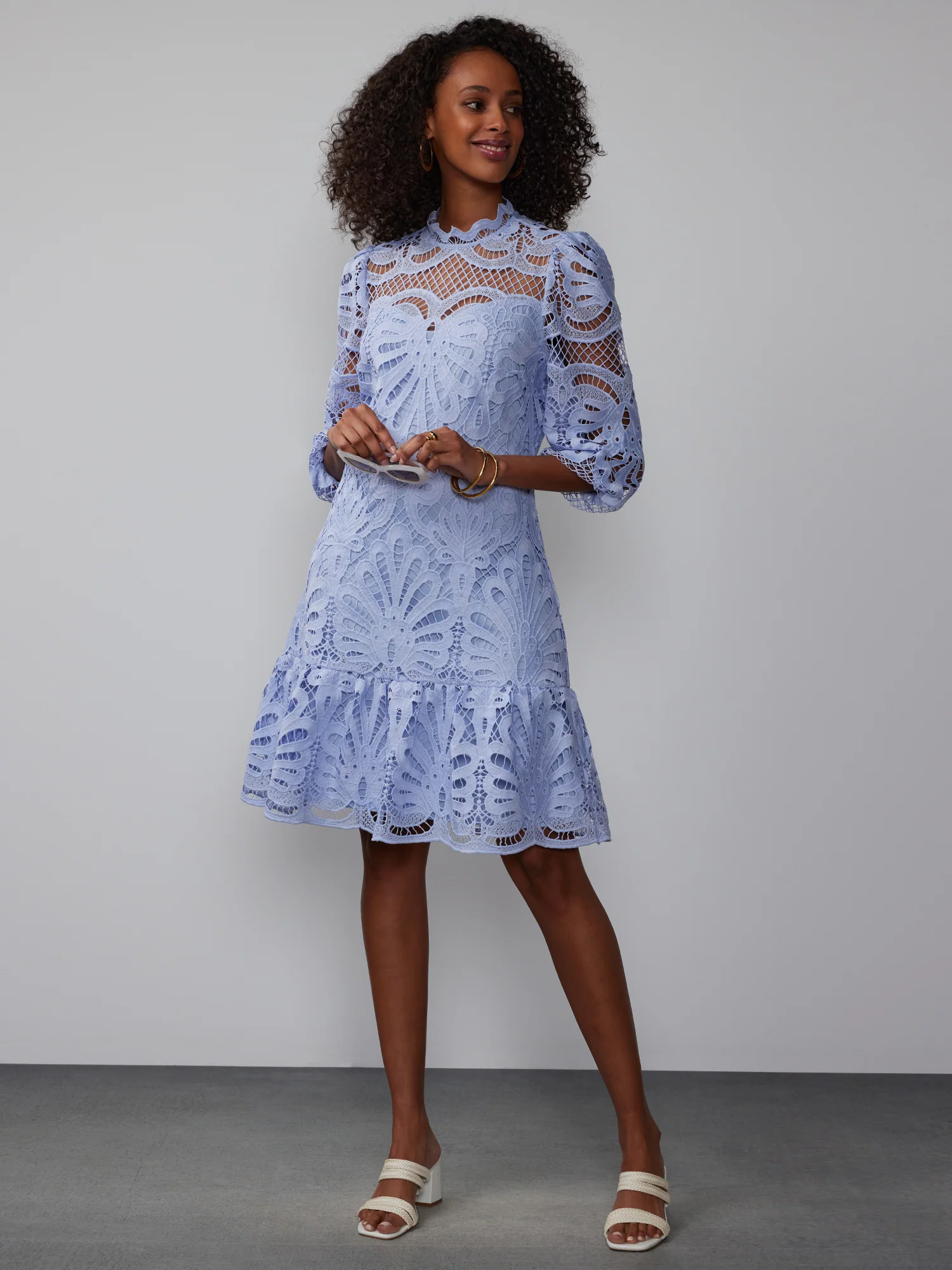 Open Lace Shift Dress - Image 5