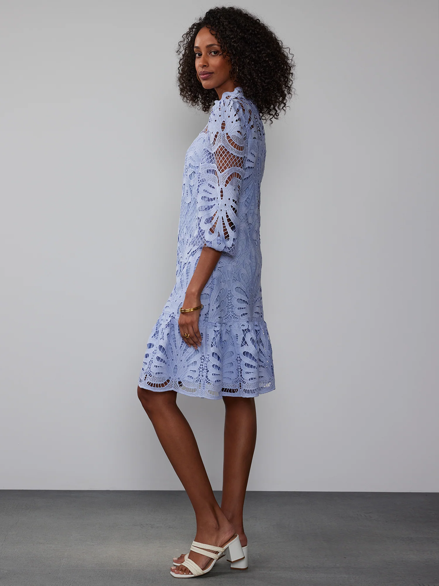 Open Lace Shift Dress - Image 6