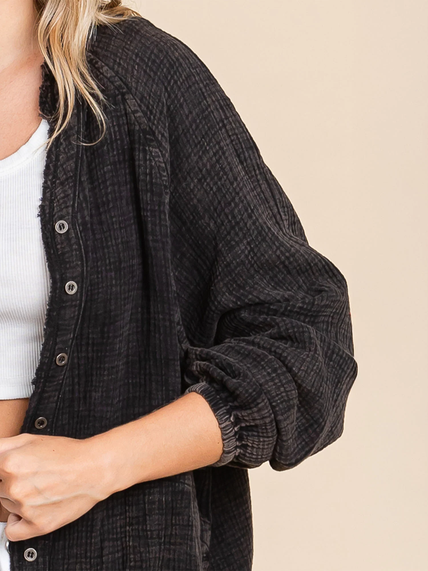 Long Sleeve Oversized Boyfriend Shirt - Image 6