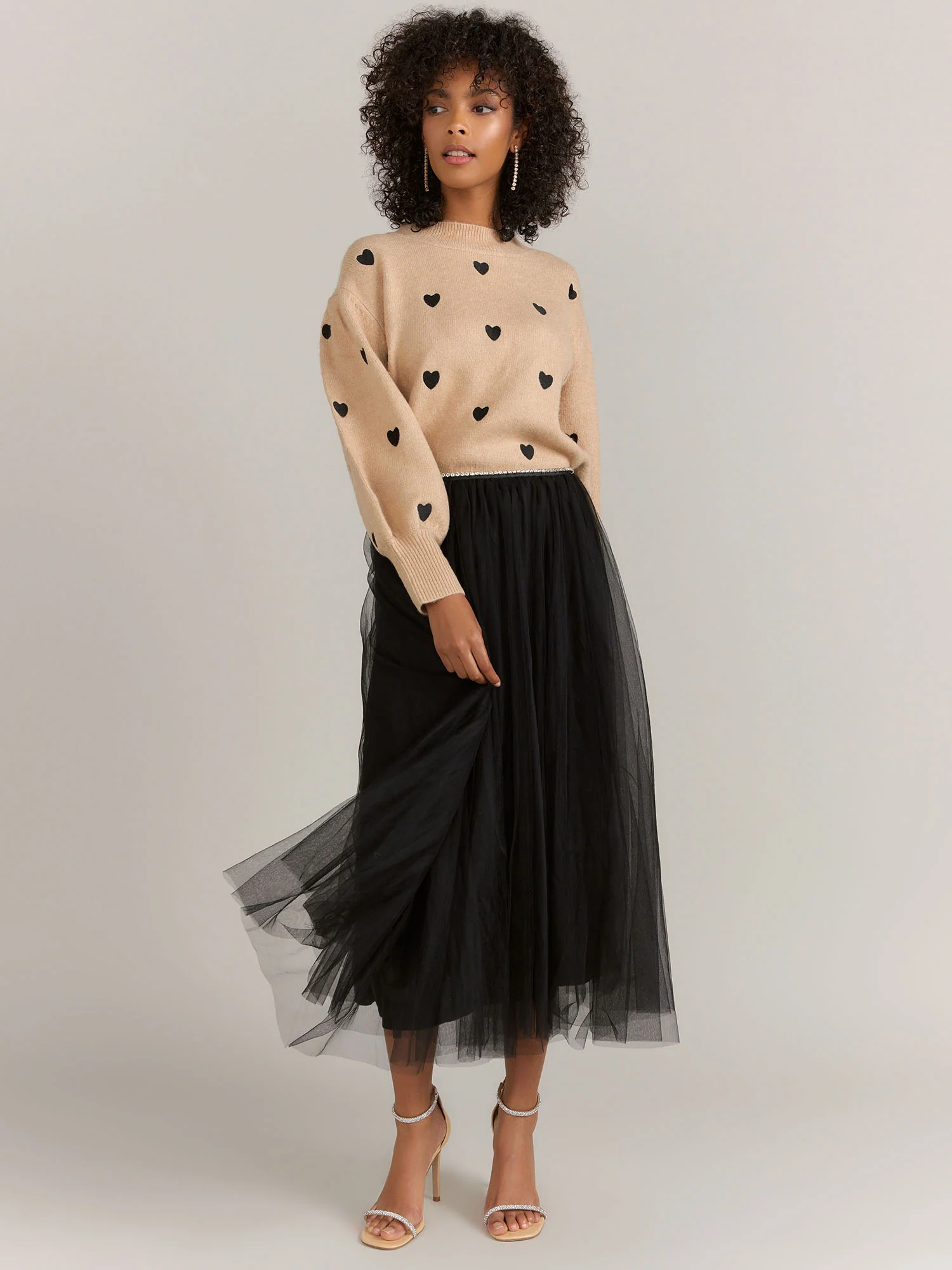 Sugarlips Long Puff Sleeve Heart Pullover - Brands We Love - Image 3