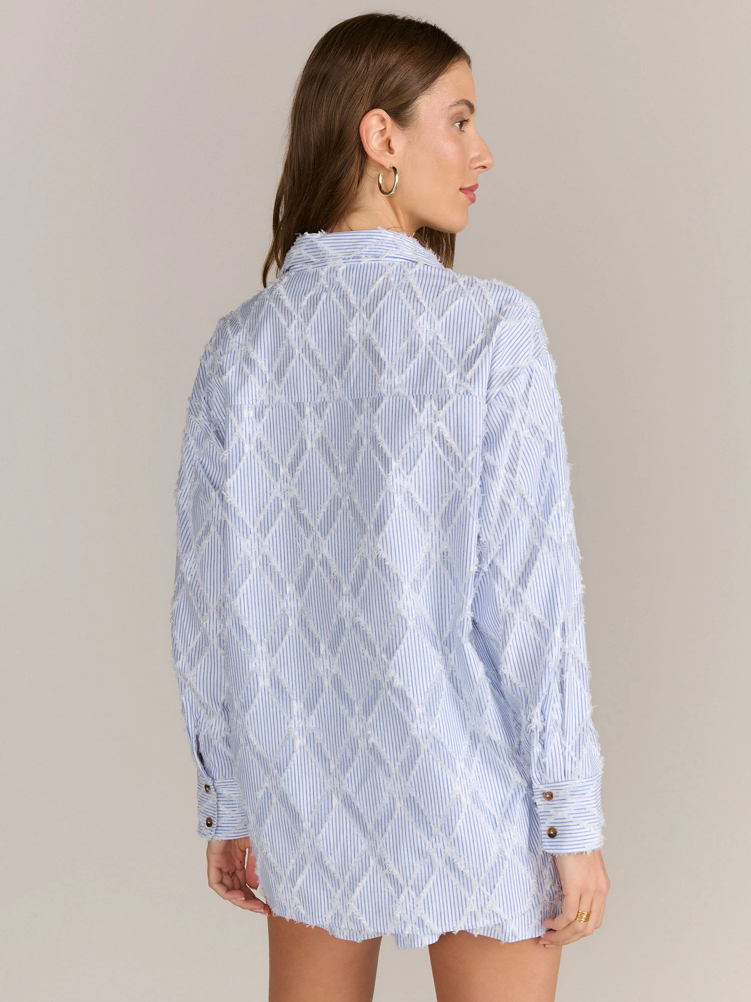 Lena Textured Button Down And Shorts Set - Brands We Love - Image 3