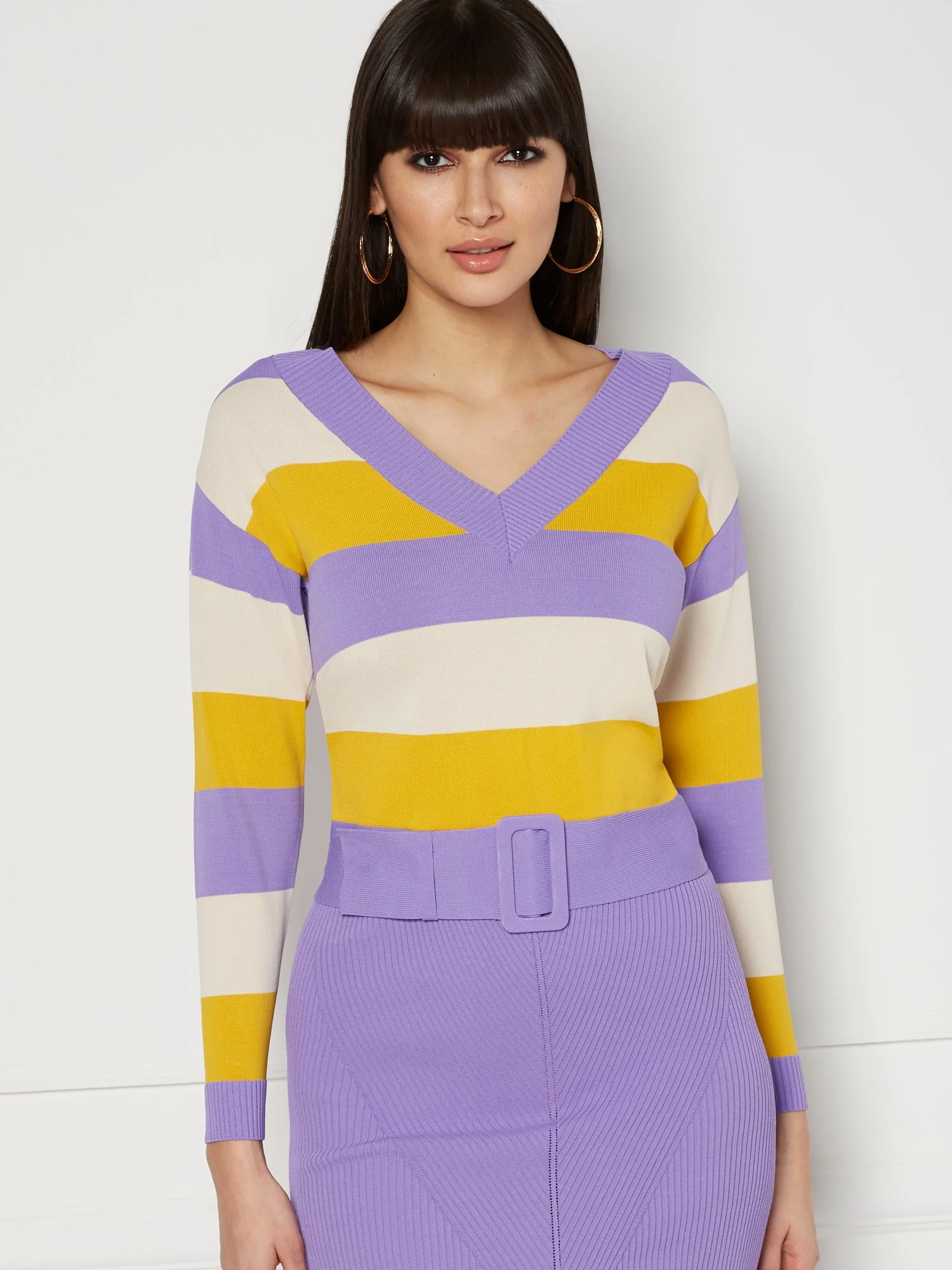 Lucia Stripe Sweater - Eva Mendes Collection