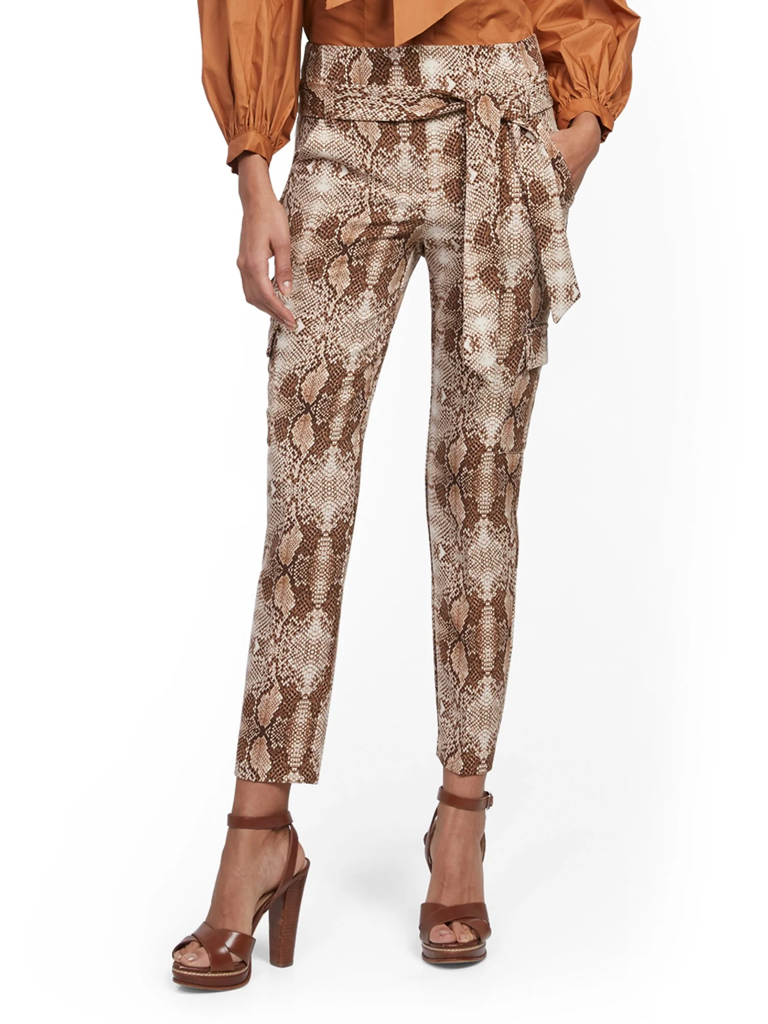 Madie Cargo Pant - Snake-Print - 7th Avenue