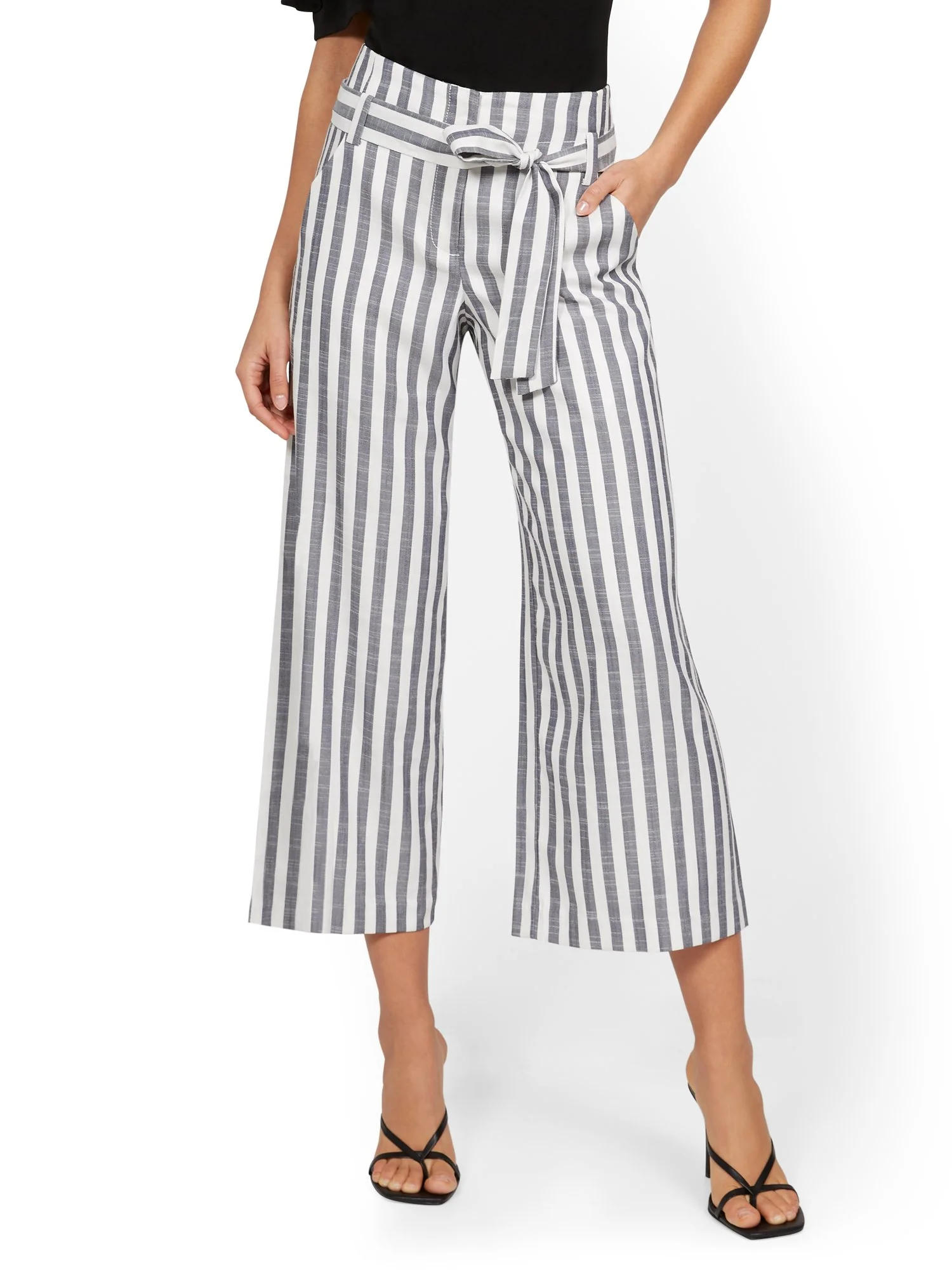 Madie Wide-Leg Capri Pant - 7th Avenue - Stripe - Image 2