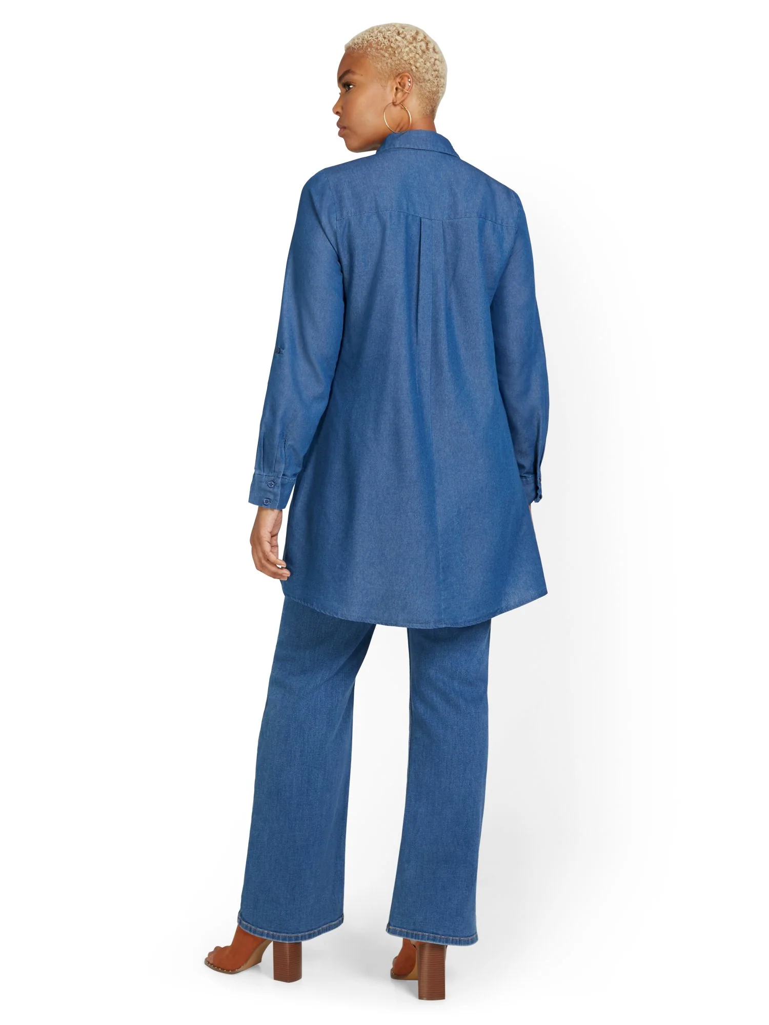 Madison Chambray Tunic Shirt - 7th Avenue - Image 3