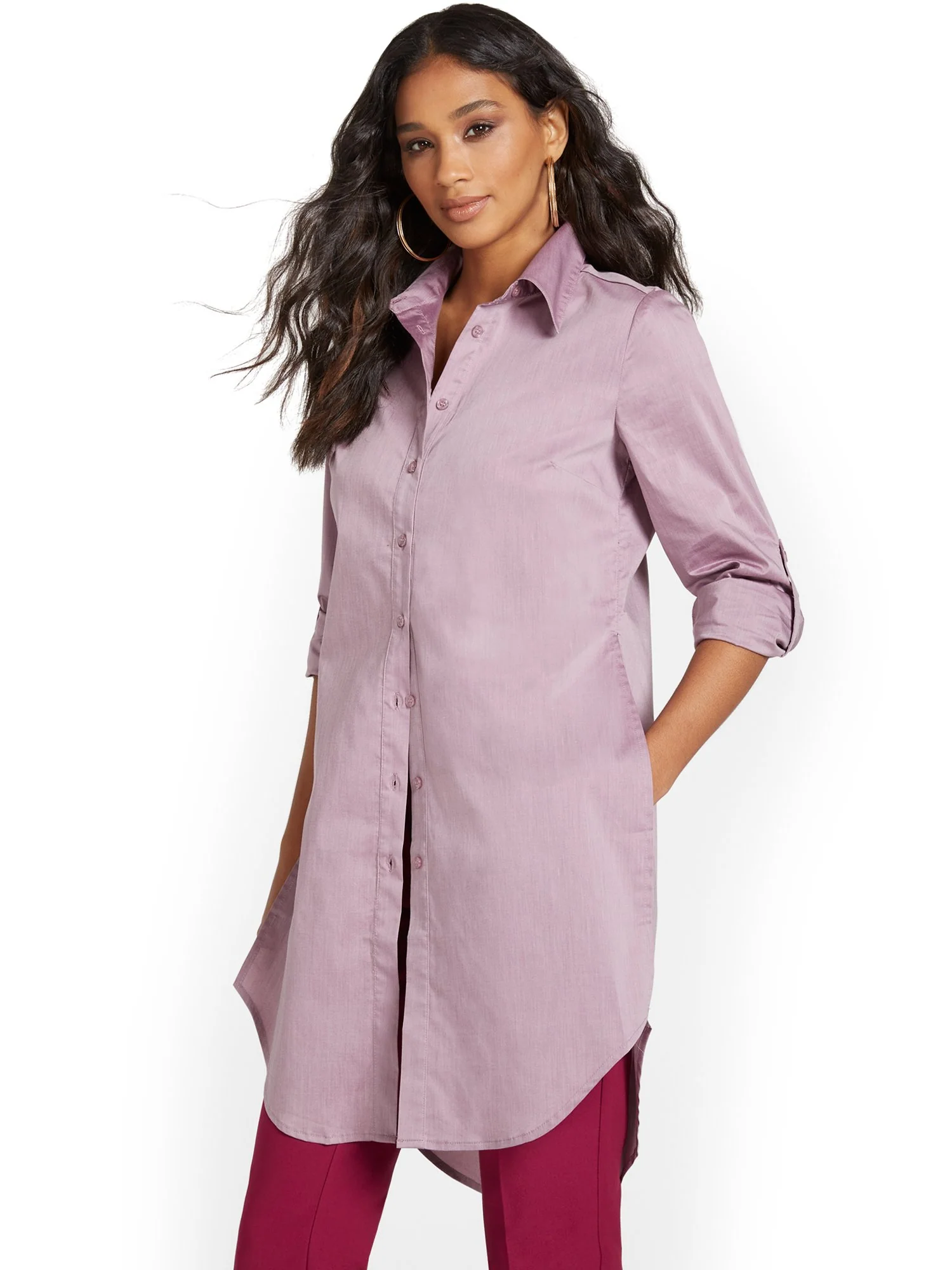 Madison Poplin Tunic Shirt - Image 14