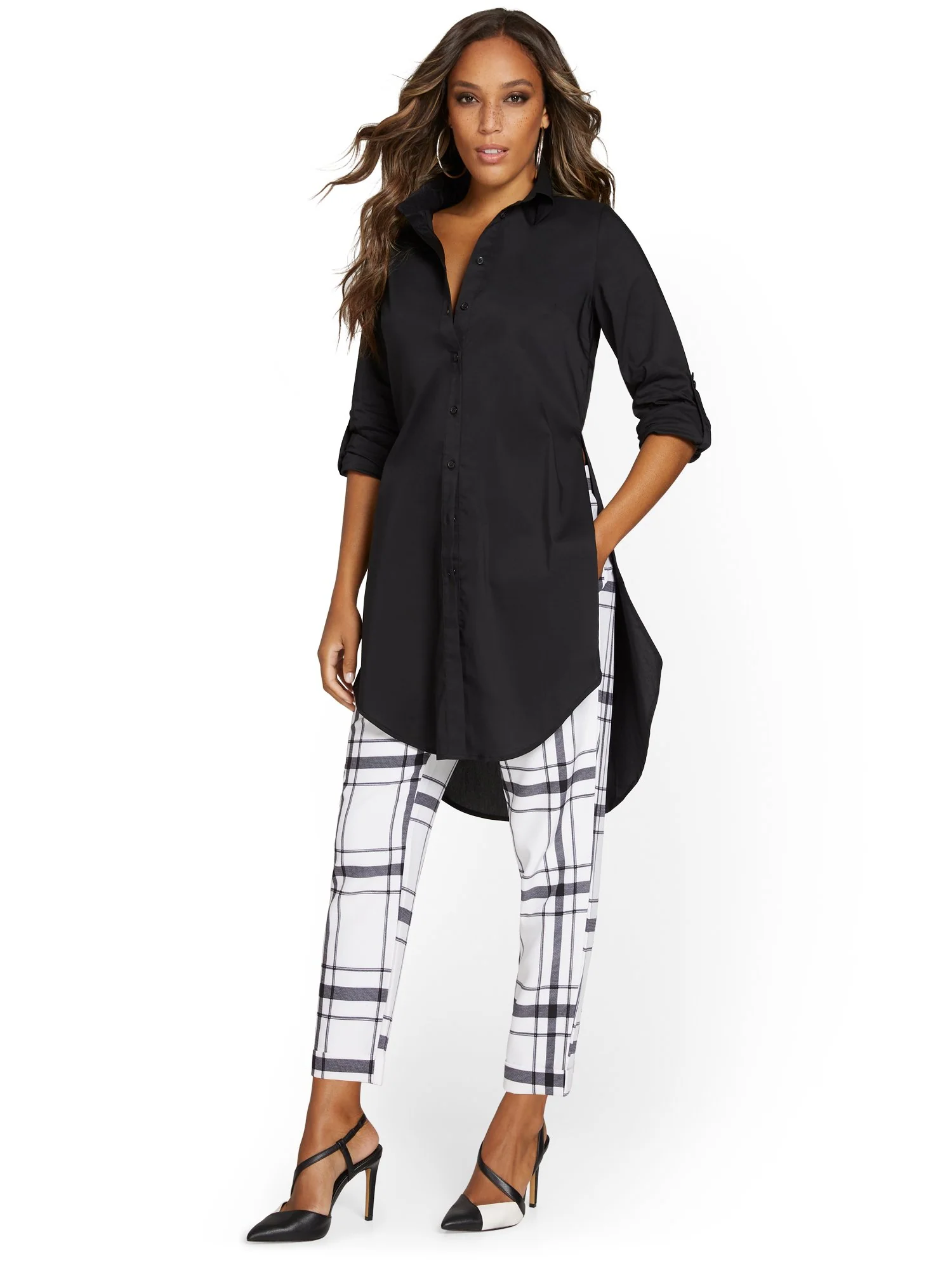 Madison Poplin Tunic Shirt - Image 2