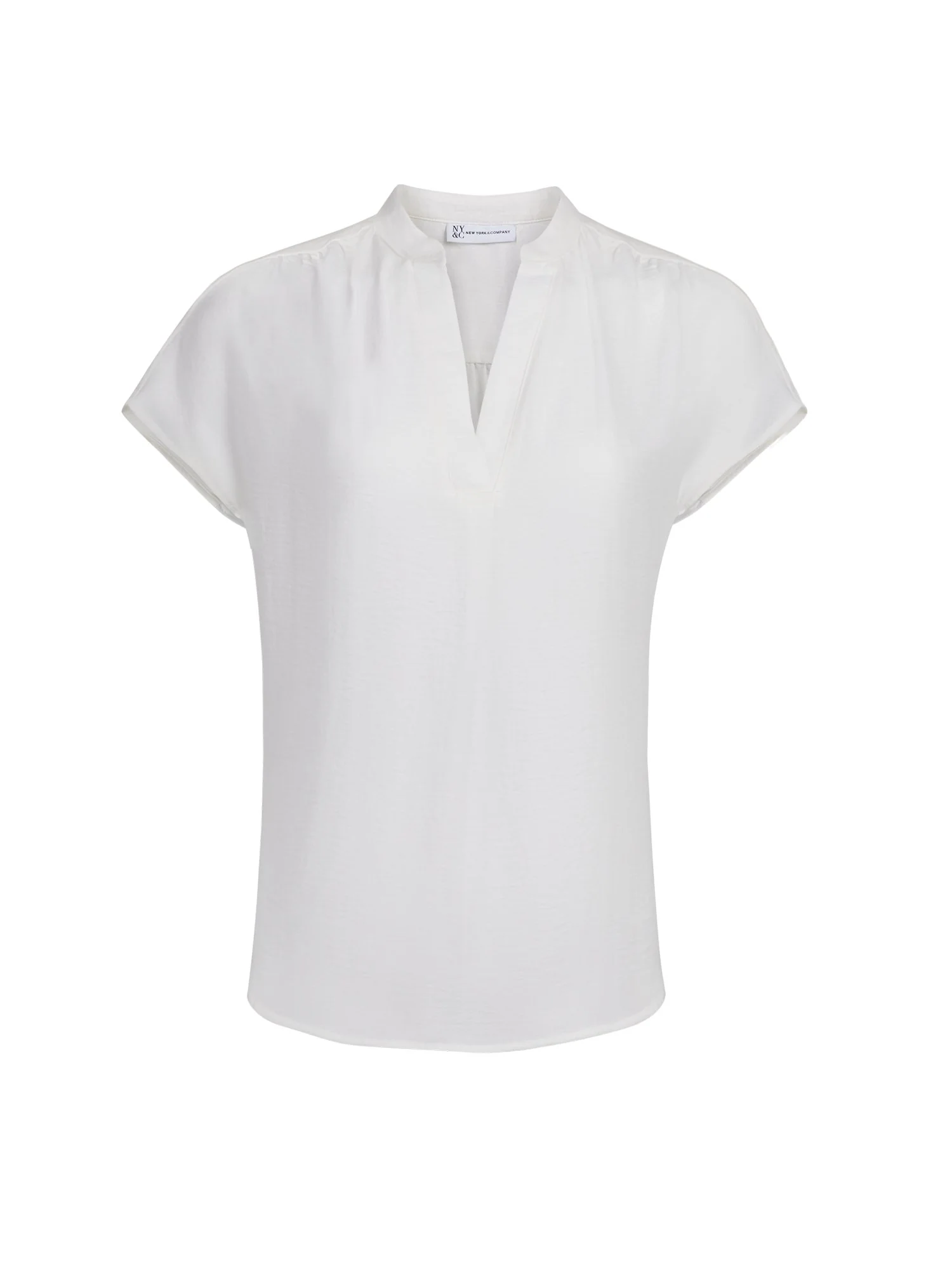 Mandarin Collar Split-Neck Top - Image 2