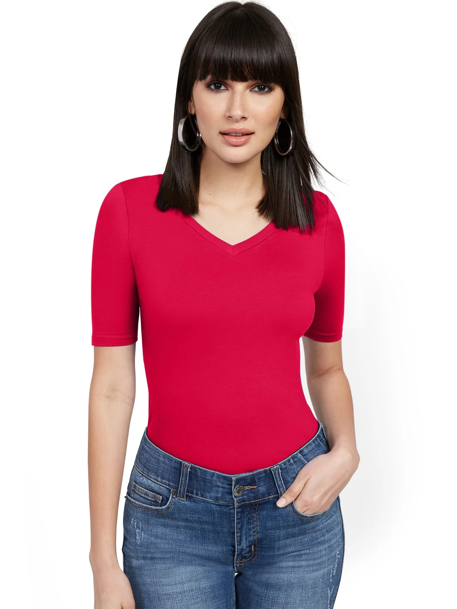 Manhattan V-Neck Tee - Image 8