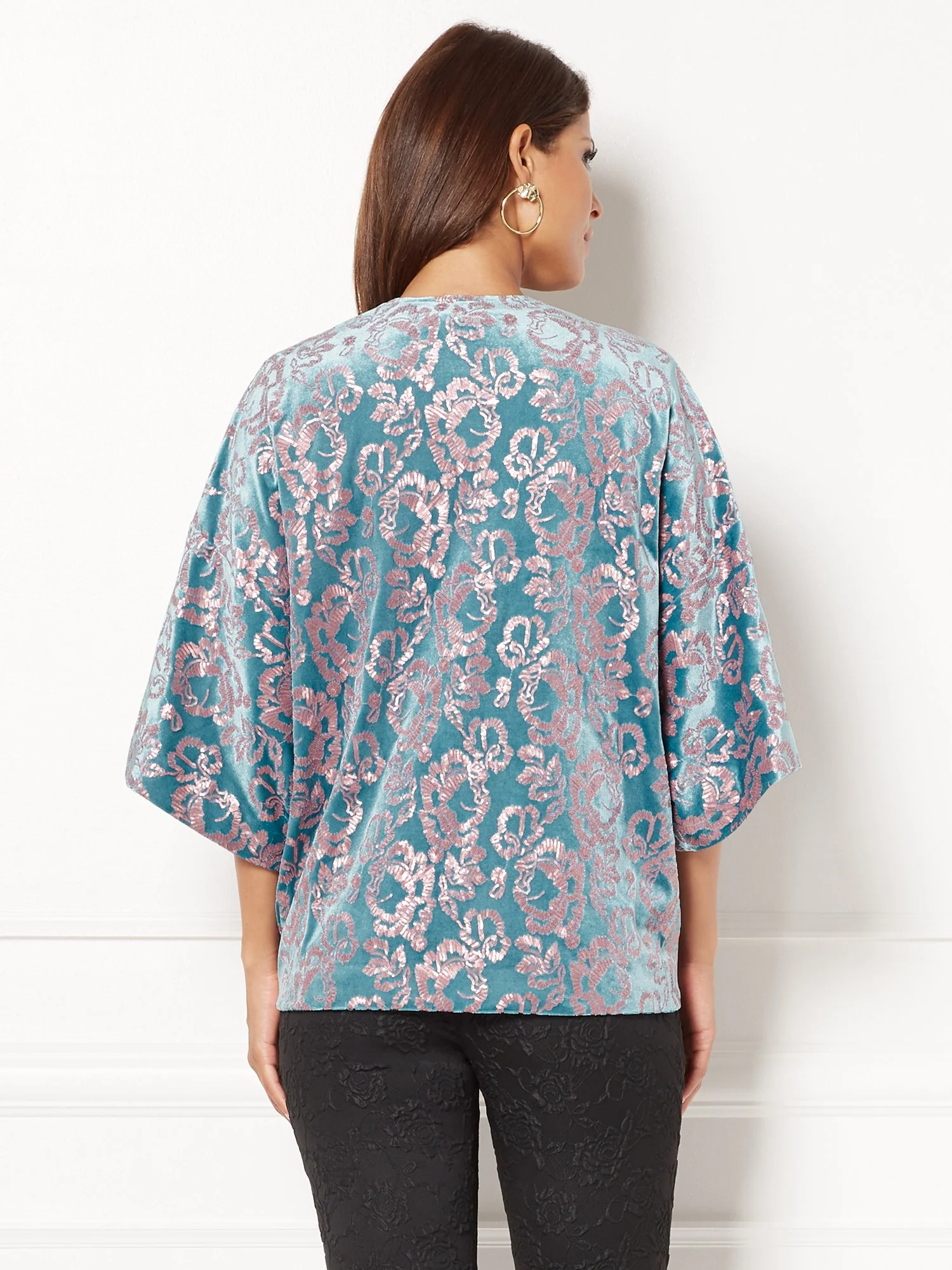 Manu Embellished Kimono Jacket - Eva Mendes Collection - Image 3