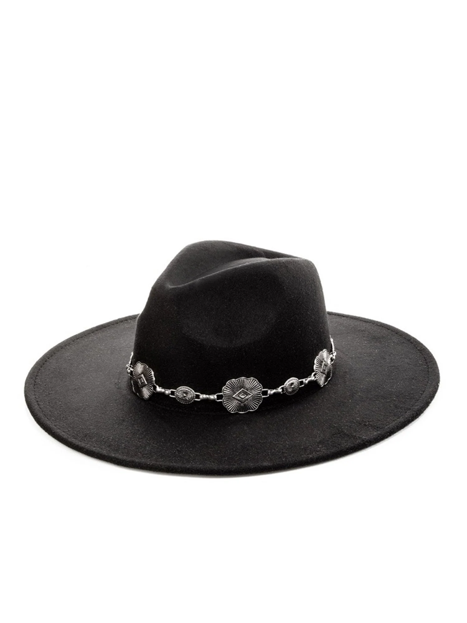 Fame Accessories Metal-Band Western Panama Hat - Brands We Love