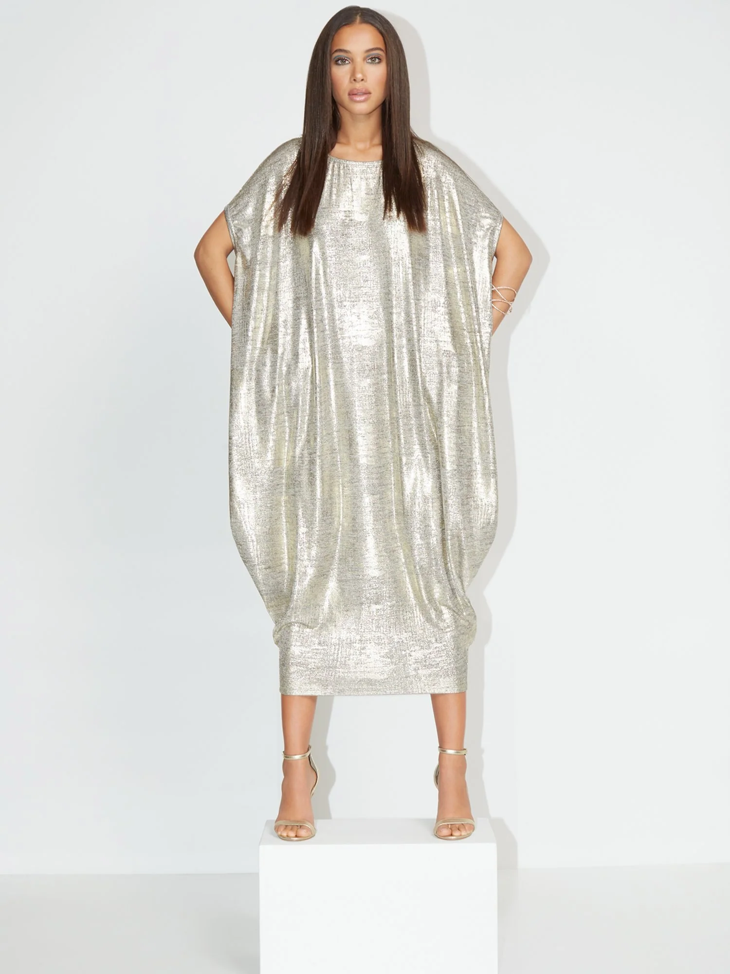 Metallic Dolman Knit Maxi Dress - NY&C Style System - Image 4