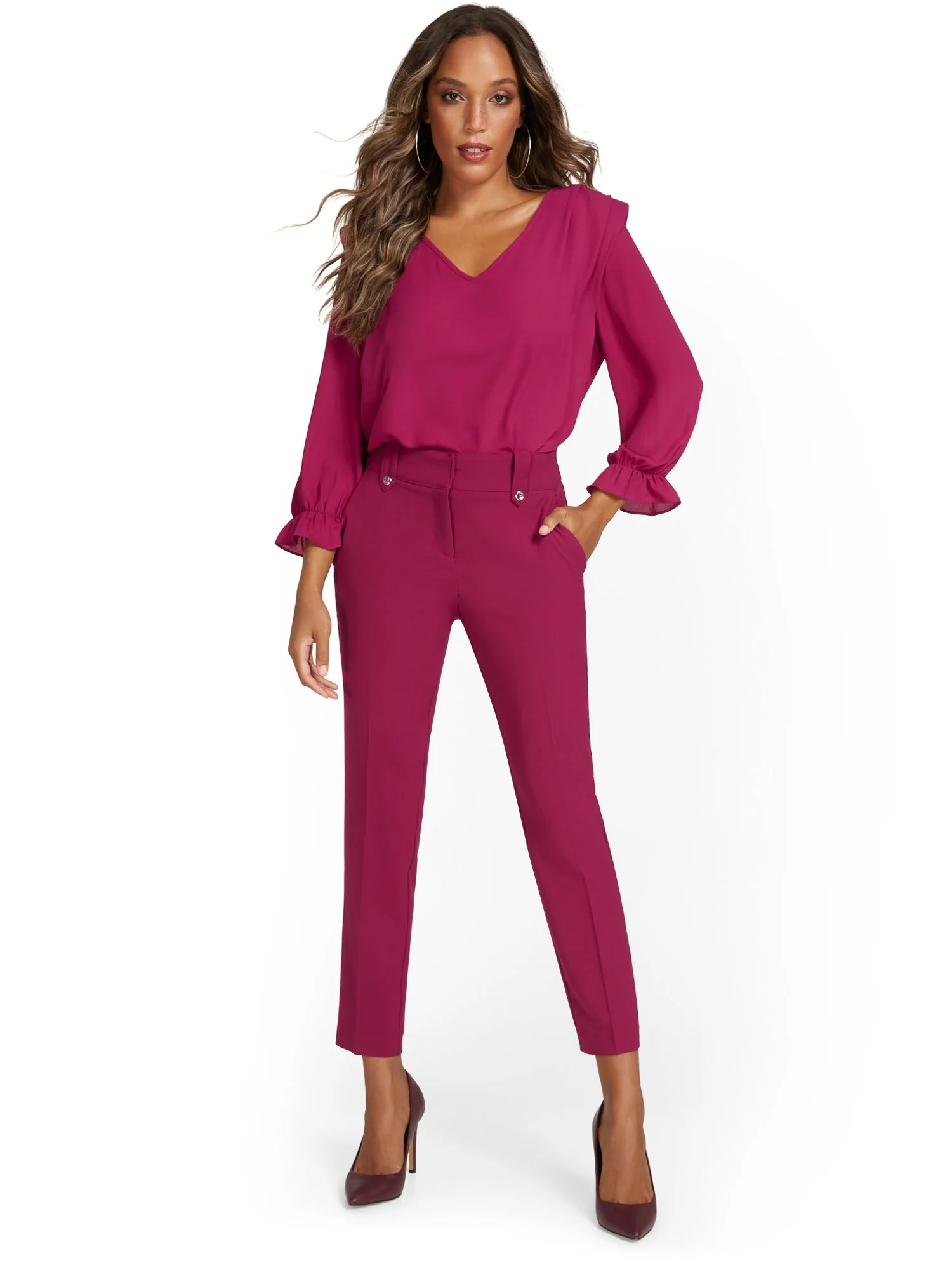 Mid-Rise Ankle Pant - Premium Stretch - Image 21