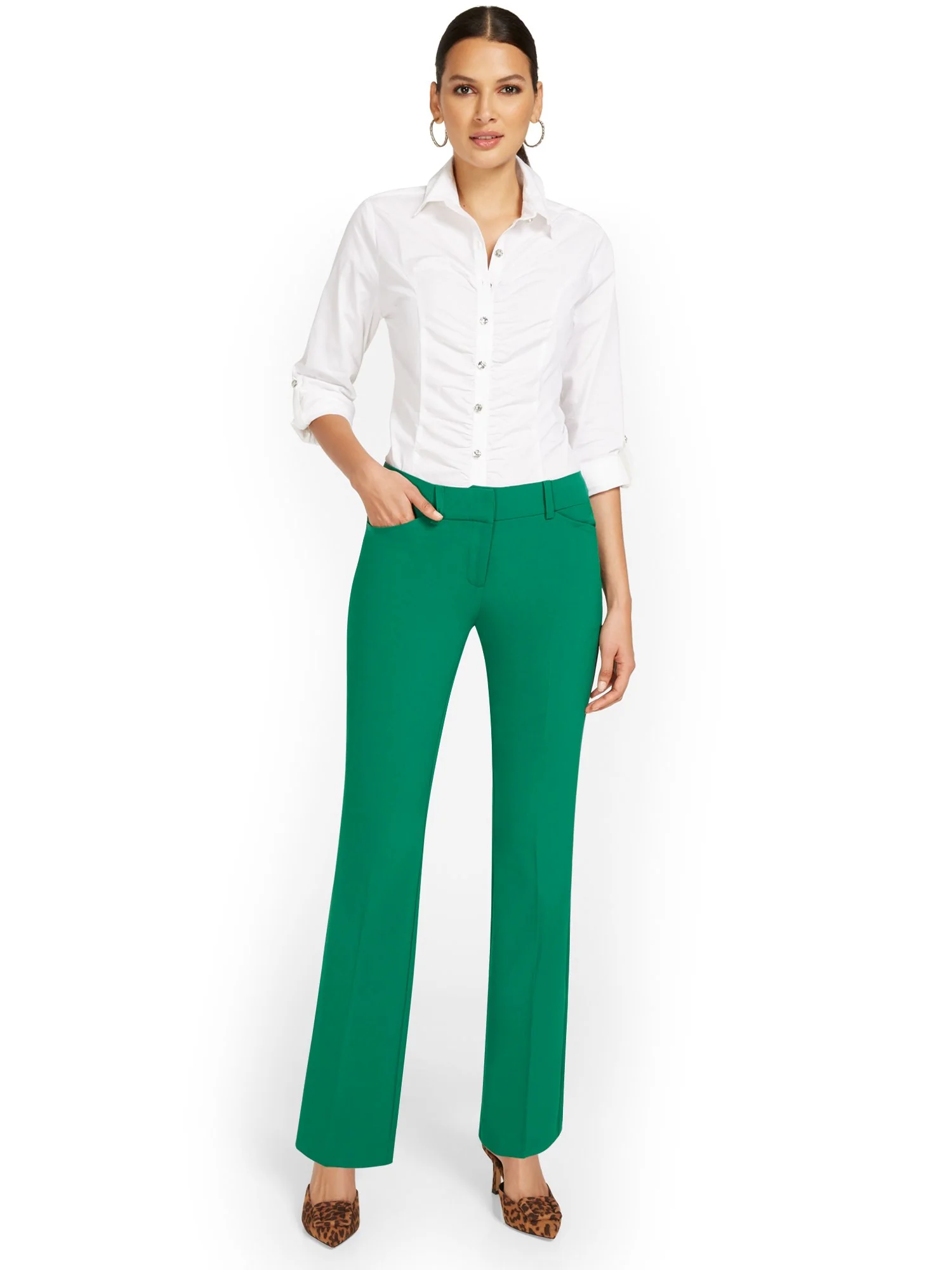 Mid-Rise Modern Fit Bootcut Pant - Essential Stretch - Image 20