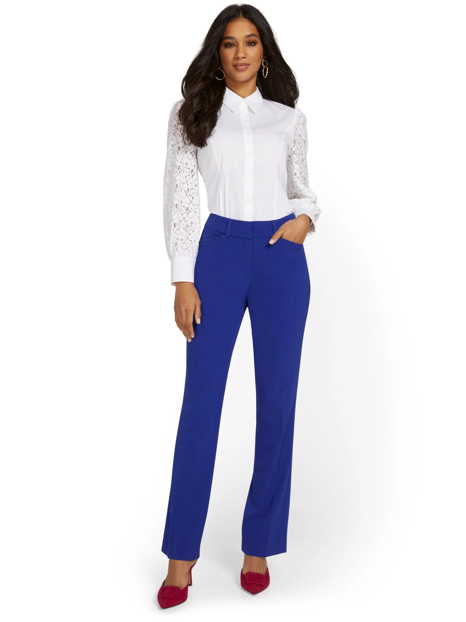 Mid-Rise Modern Fit Bootcut Pant - Essential Stretch - Image 40