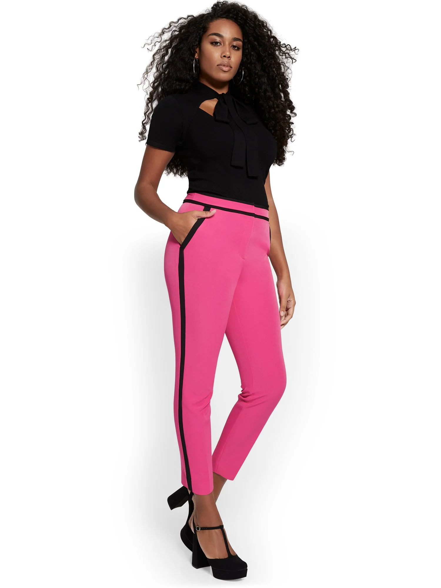 Mid-Rise Side-Stripe Ankle Pant - Image 10