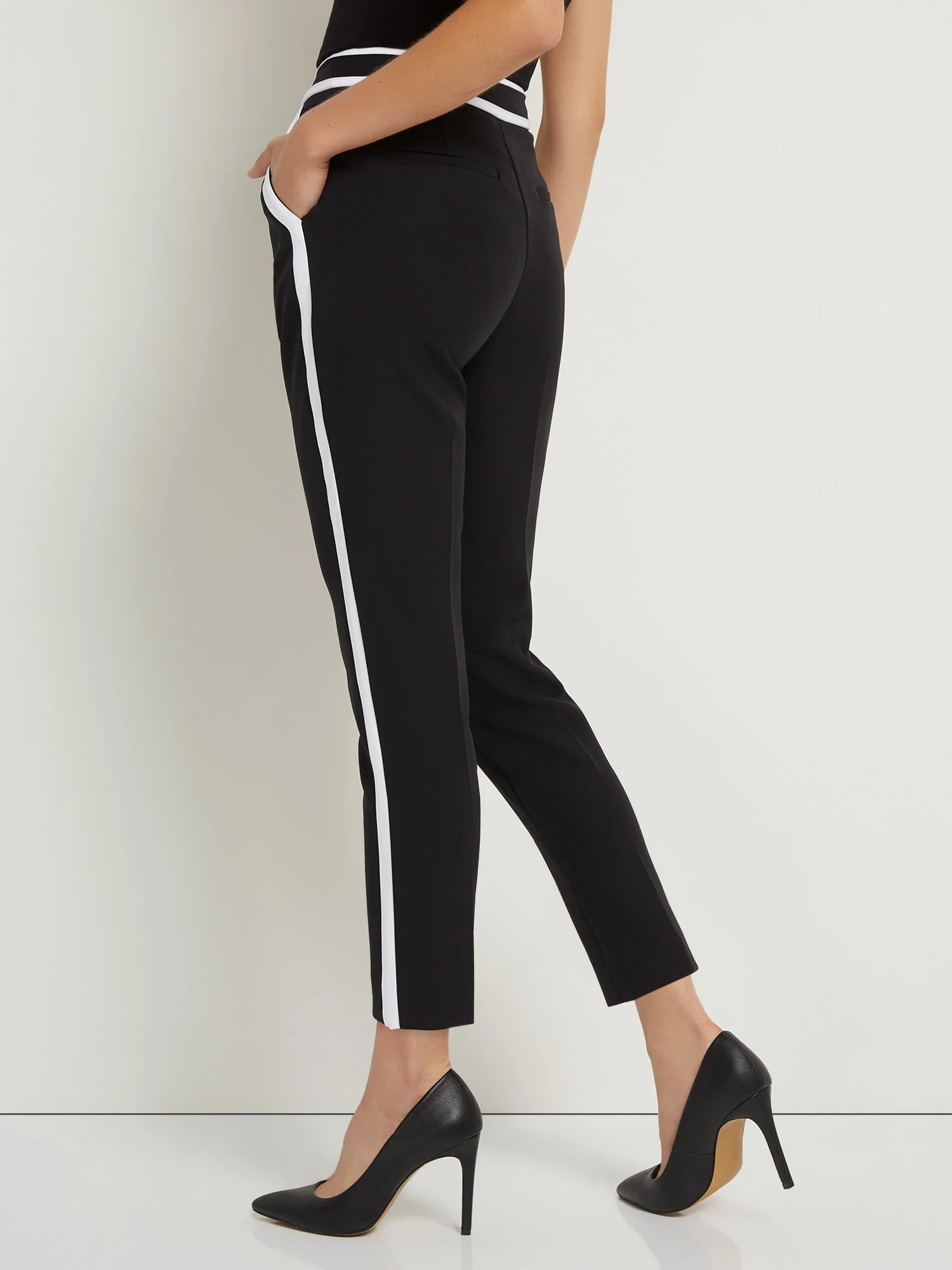 Mid-Rise Side-Stripe Ankle Pant - Image 3