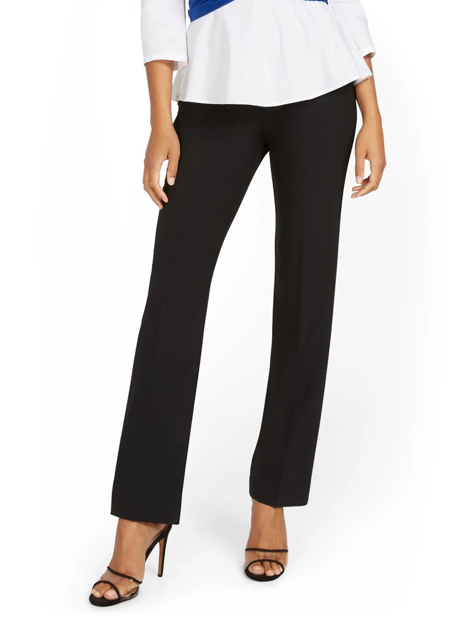 Mid-Rise Straight-Leg Pant - Essential Stretch - 7th Avenue