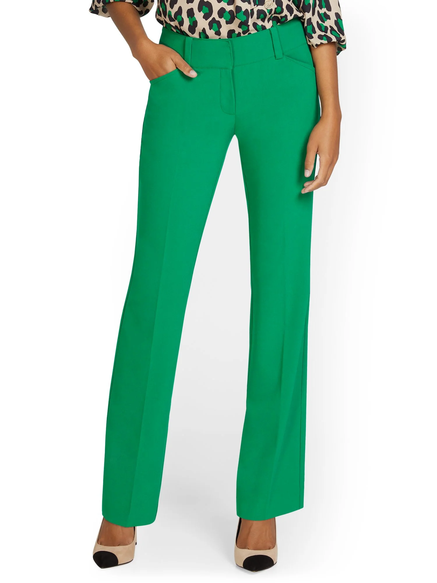 Mid-Rise Straight-Leg Pant - Essential Stretch - 7th Avenue - Image 10