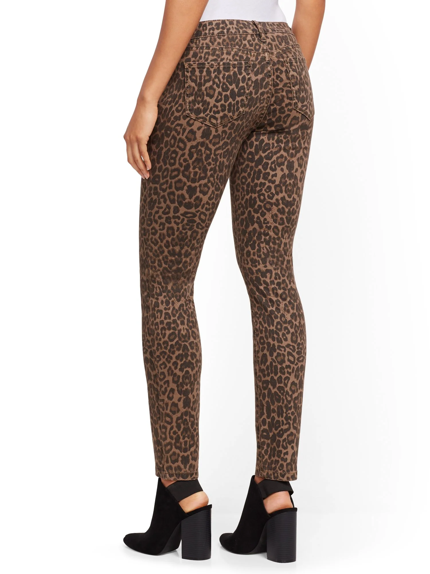 Mid-Rise Super-Skinny Jeans - Cheetah Print - Image 3