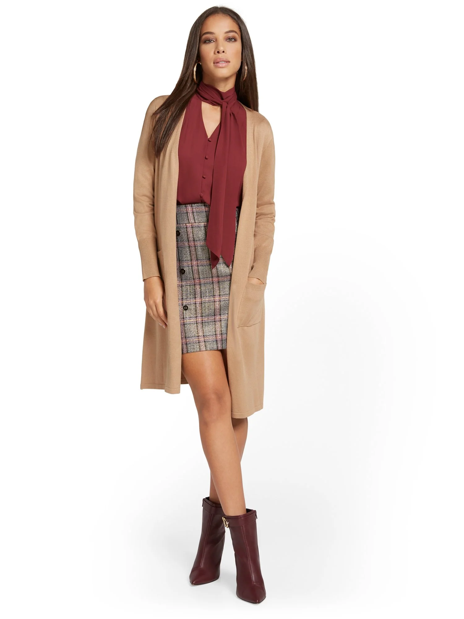 Midi-Length Pocket Cardigan - Image 9