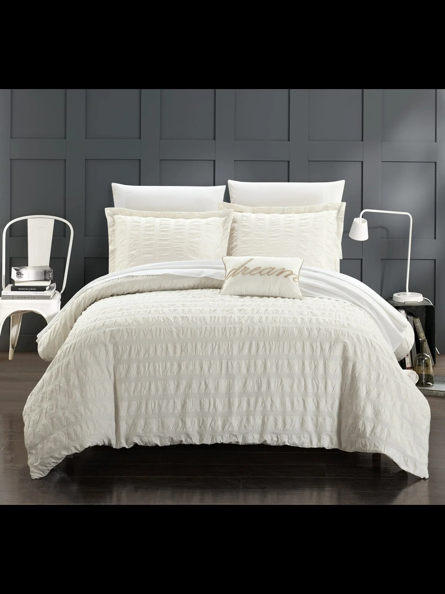 Millbury King-Size 4-Piece Duvet Set - NY&C x Chic Home - Image 13