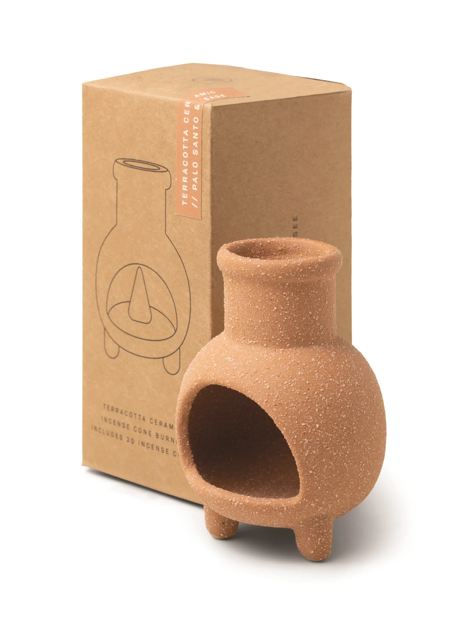 Mini Chiminea Incense Holder, Palo Santo & Sage - Paddywax - Image 2
