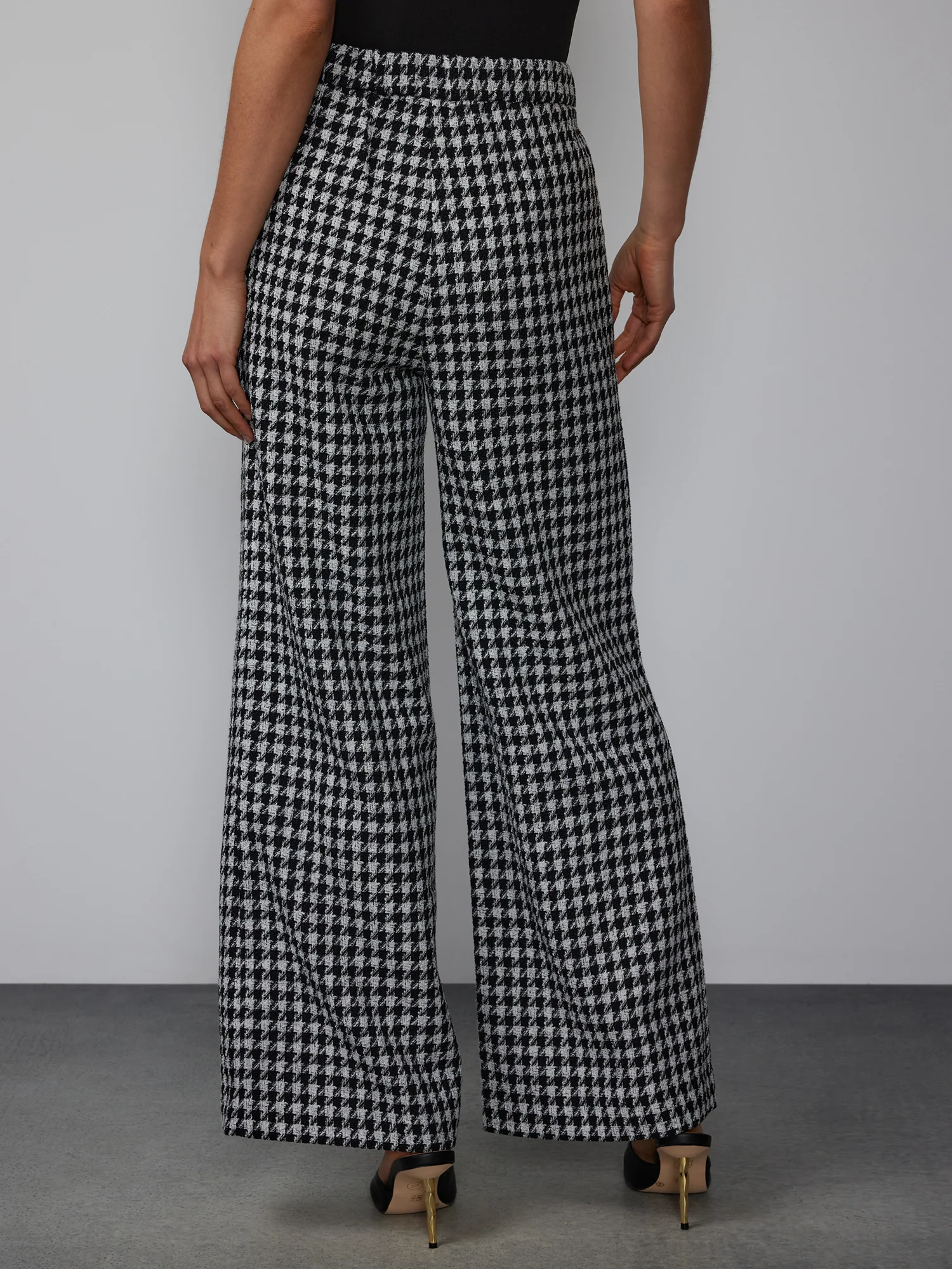 Mini Houndstooth Wide Leg Pant - Image 3