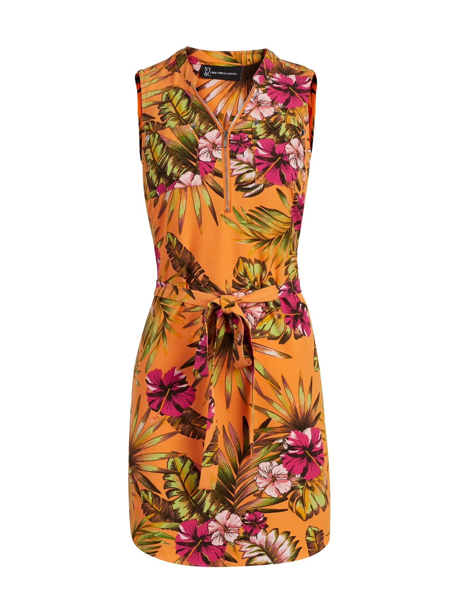 Mixed-Print Belted Shirtdress - Image 6